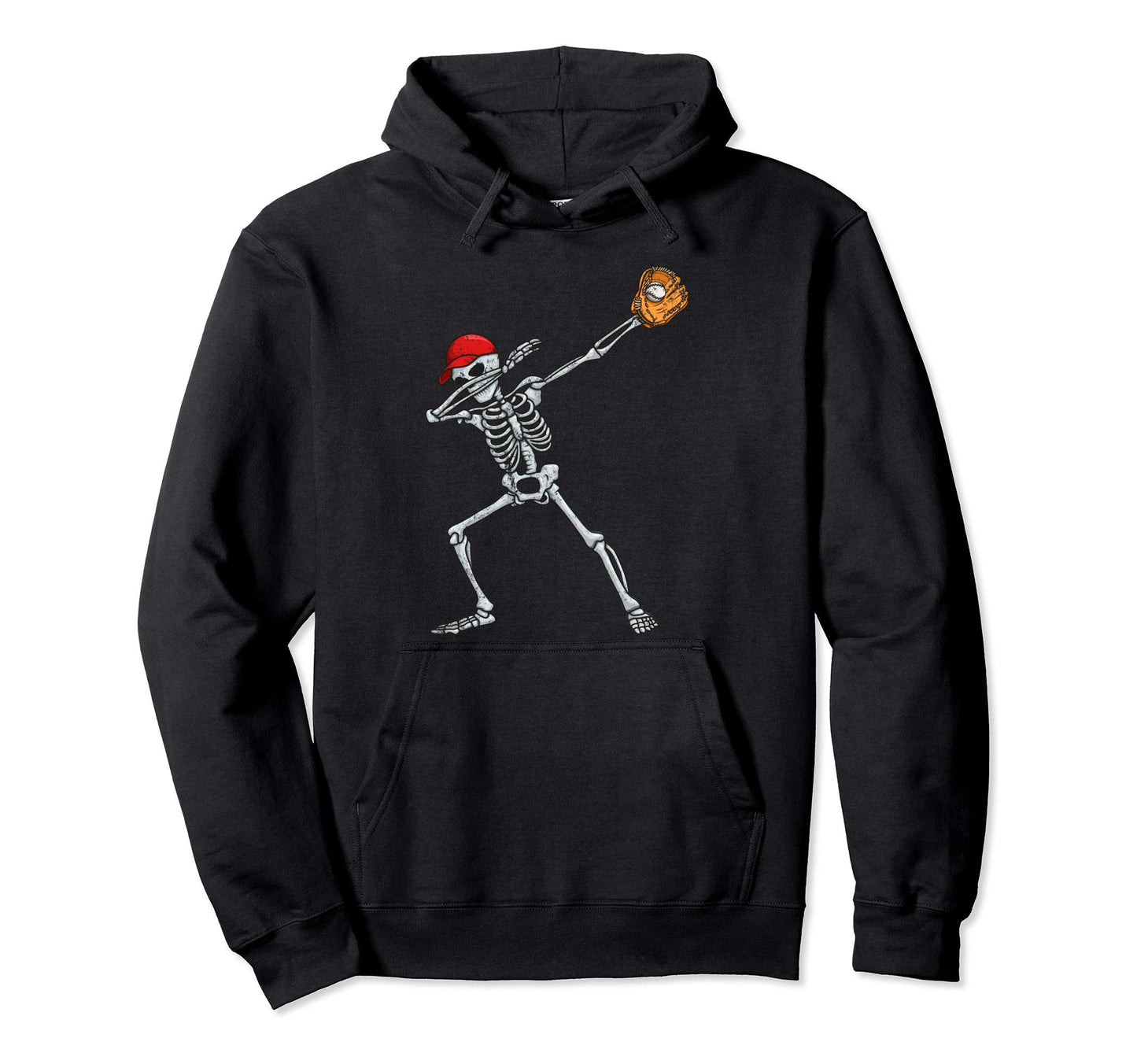 Fun Dabbing Skeleton Baseball Player Hoodie - Minimalist Print Unisex - T-Shirt, Sweatshirt, Hoodie
