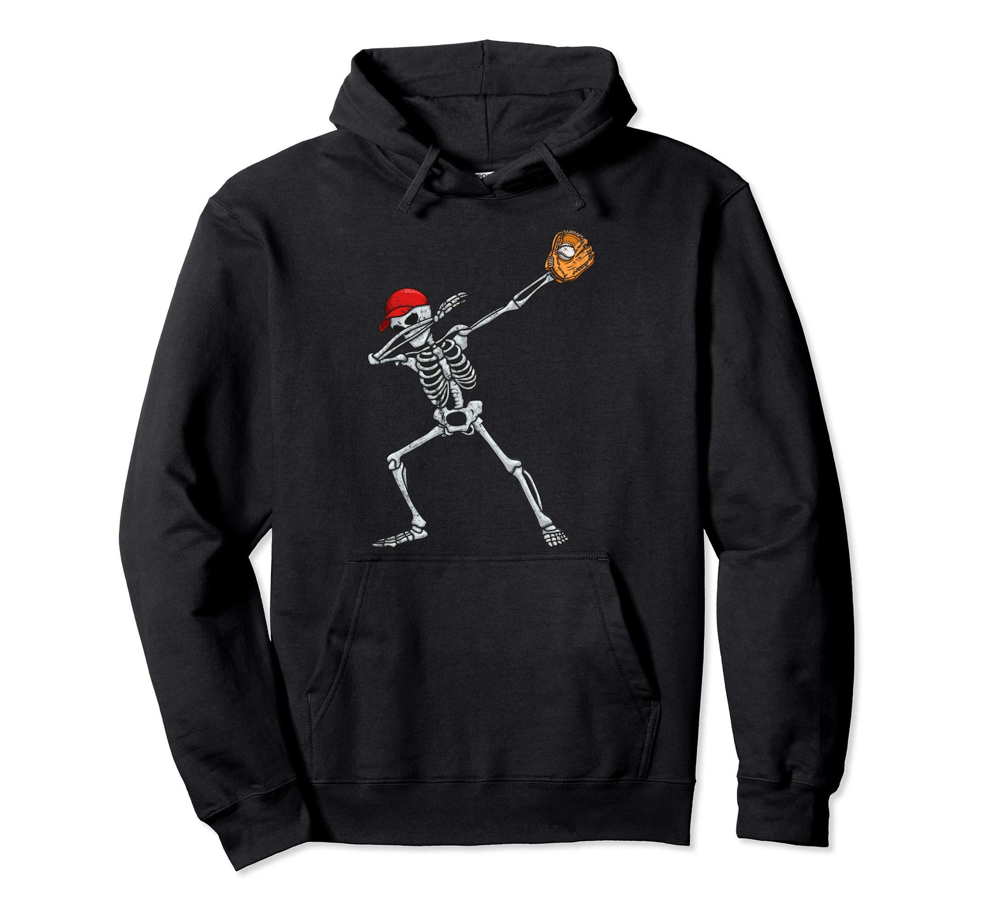 Fun Dabbing Skeleton Baseball Player Hoodie - Minimalist Print Unisex - T-Shirt, Sweatshirt, Hoodie