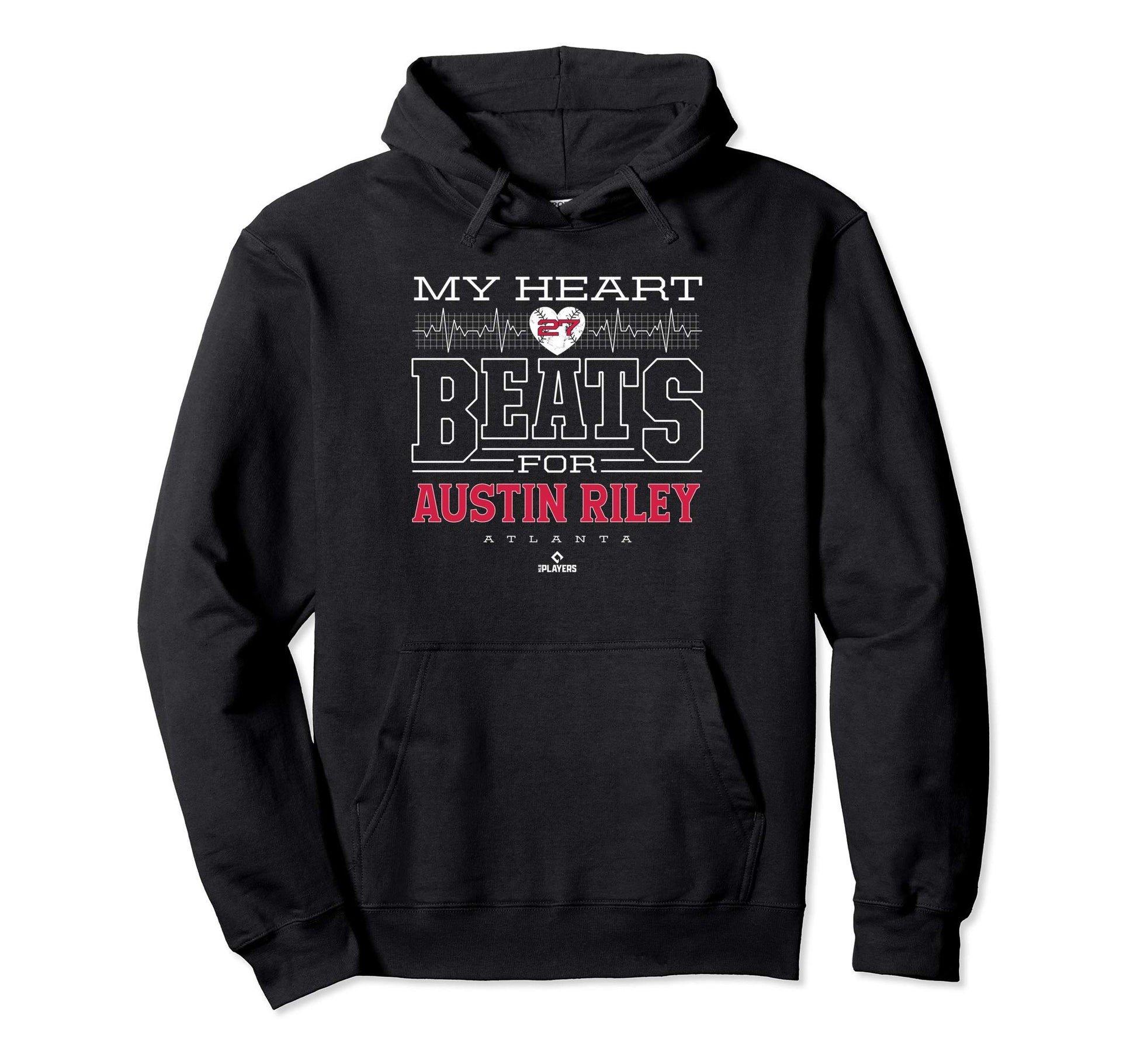 My Heart Beats Austin Riley Hoodie - Novelty Apparel for Adults - T-Shirt, Sweatshirt, Hoodie