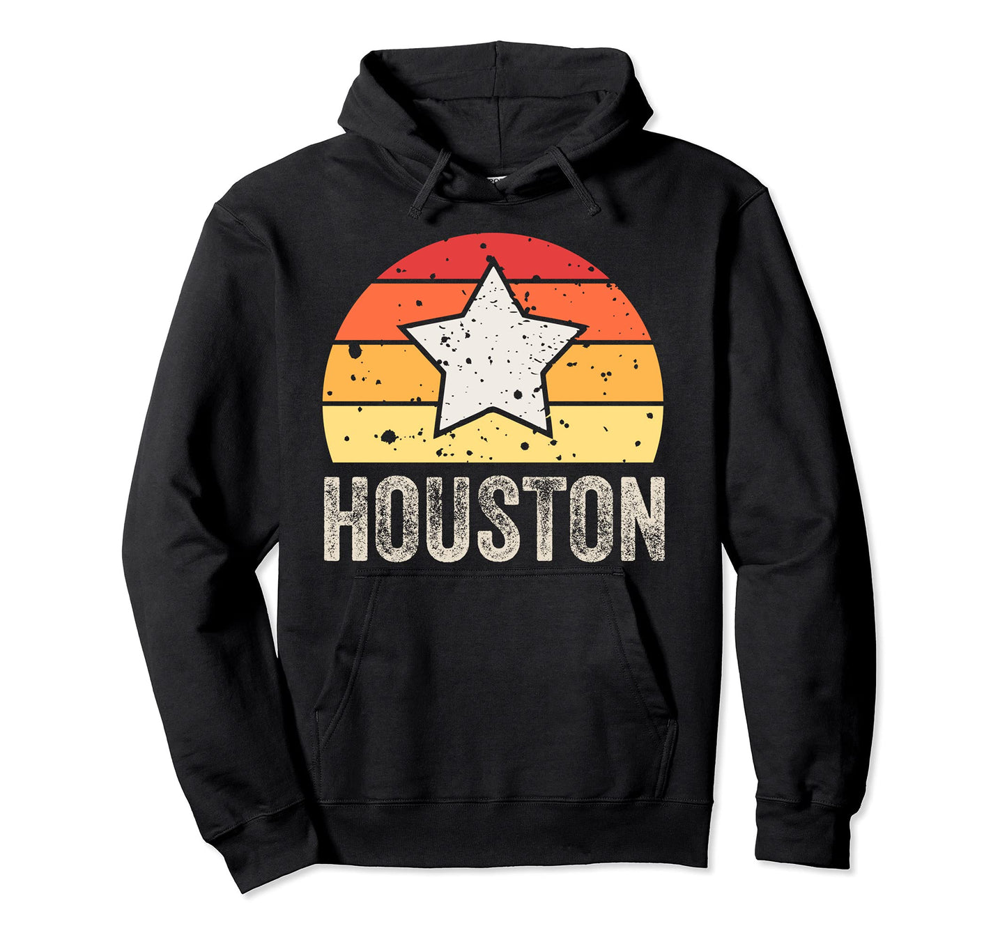 Stripe Star Houston Hoodie - Streetwear Style Men Women - T-Shirt, Sweatshirt, Hoodie