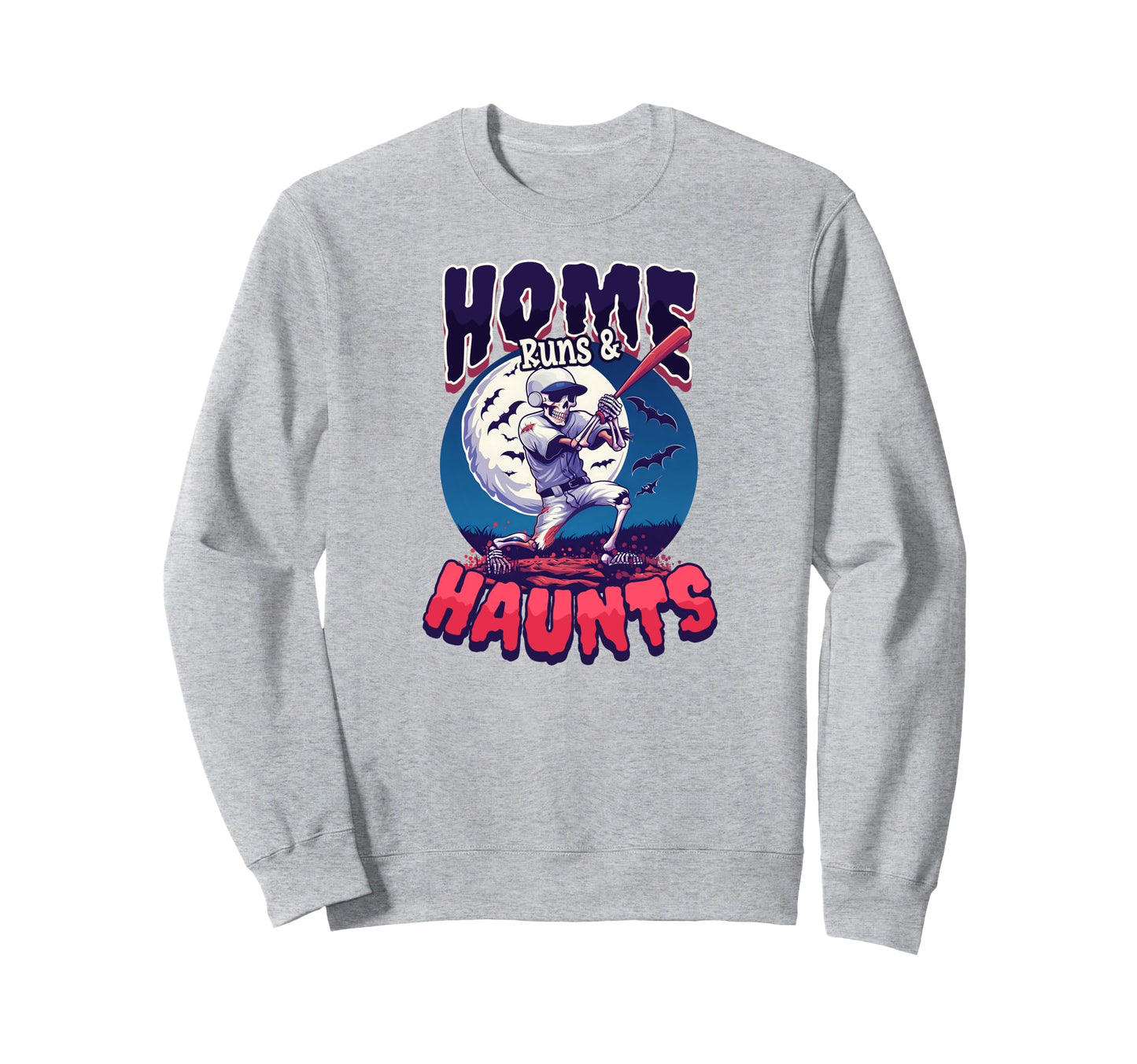 Halloween Baseball Home Runs Sweatshirt - Fun Novelty Design for Adults - T-Shirt, Sweatshirt, Hoodie