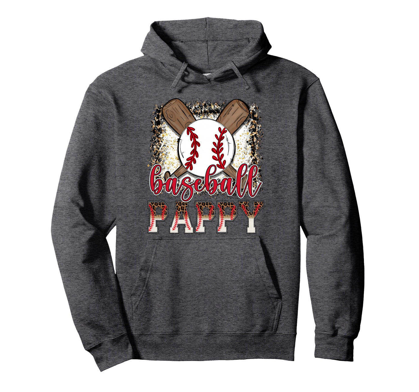 Baseball Pappy Leopard Proud Ball Pappy Hoodie - Fun Novelty Design Unisex - T-Shirt, Sweatshirt, Hoodie