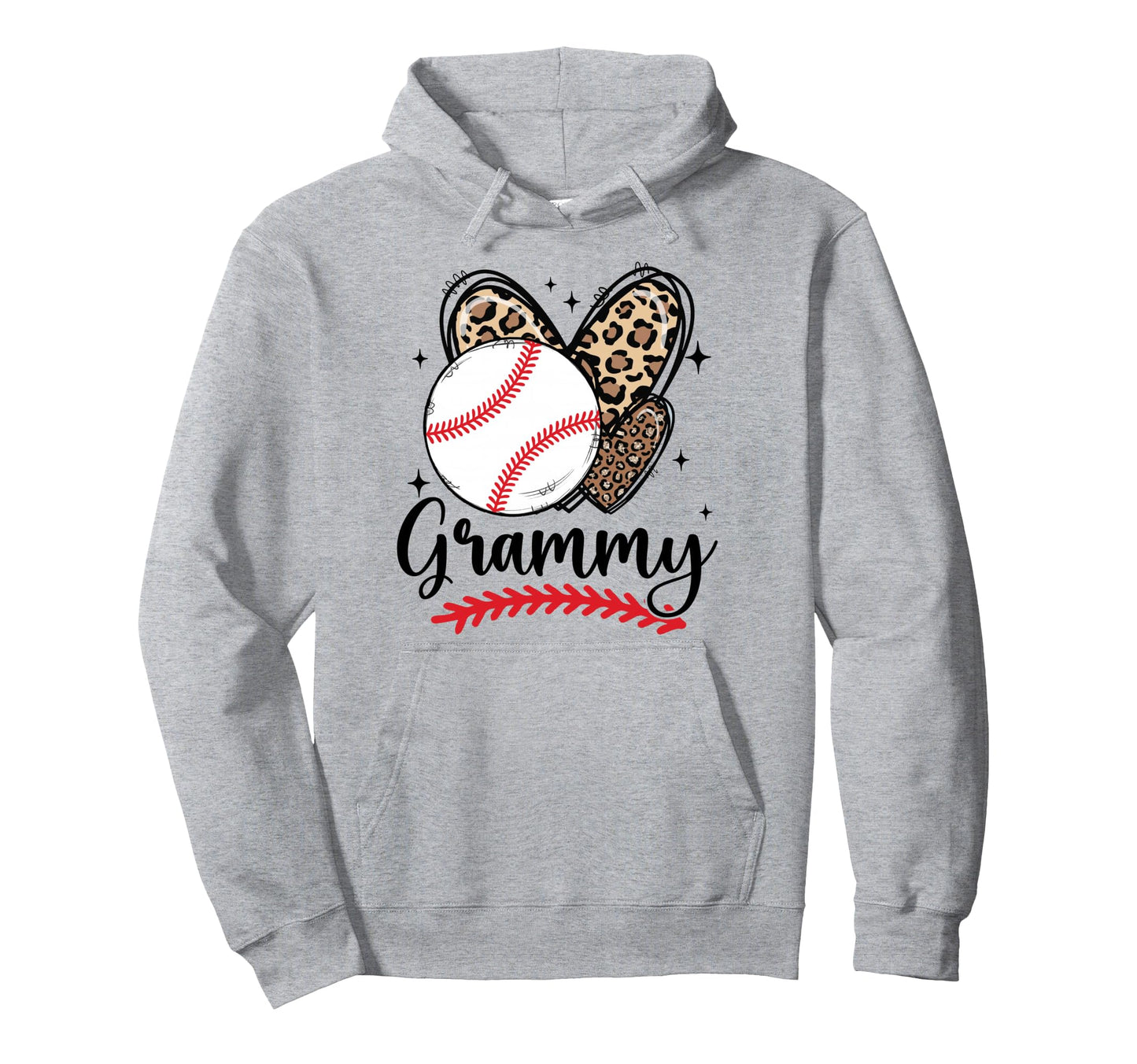 Funny Baseball Grammy Leopard Hoodie - Casual Everyday Wear Unisex - T-Shirt, Sweatshirt, Hoodie