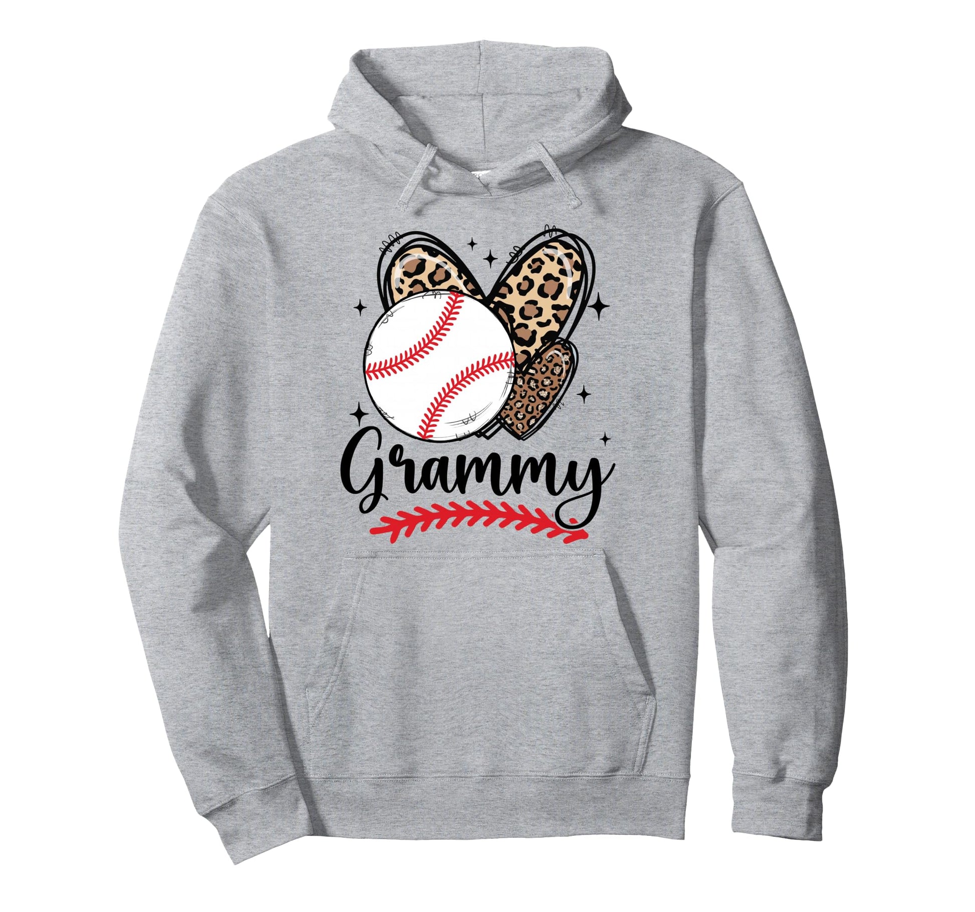 Funny Baseball Grammy Leopard Hoodie - Casual Everyday Wear Unisex - T-Shirt, Sweatshirt, Hoodie