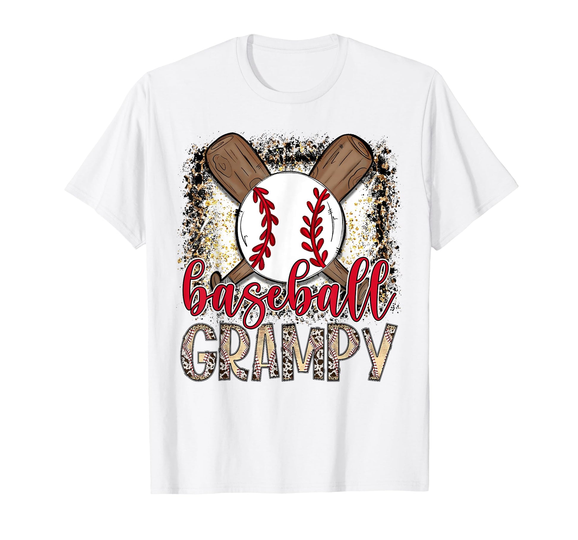 Baseball Grampy Leopard Proud Ball T-Shirt - Casual Everyday Wear Unisex - T-Shirt, Sweatshirt, Hoodie