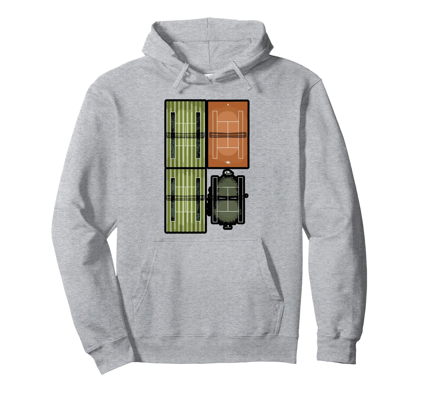 Grand Slam City Tennis Court Hoodie - Custom Art Print Unisex - T-Shirt, Sweatshirt, Hoodie