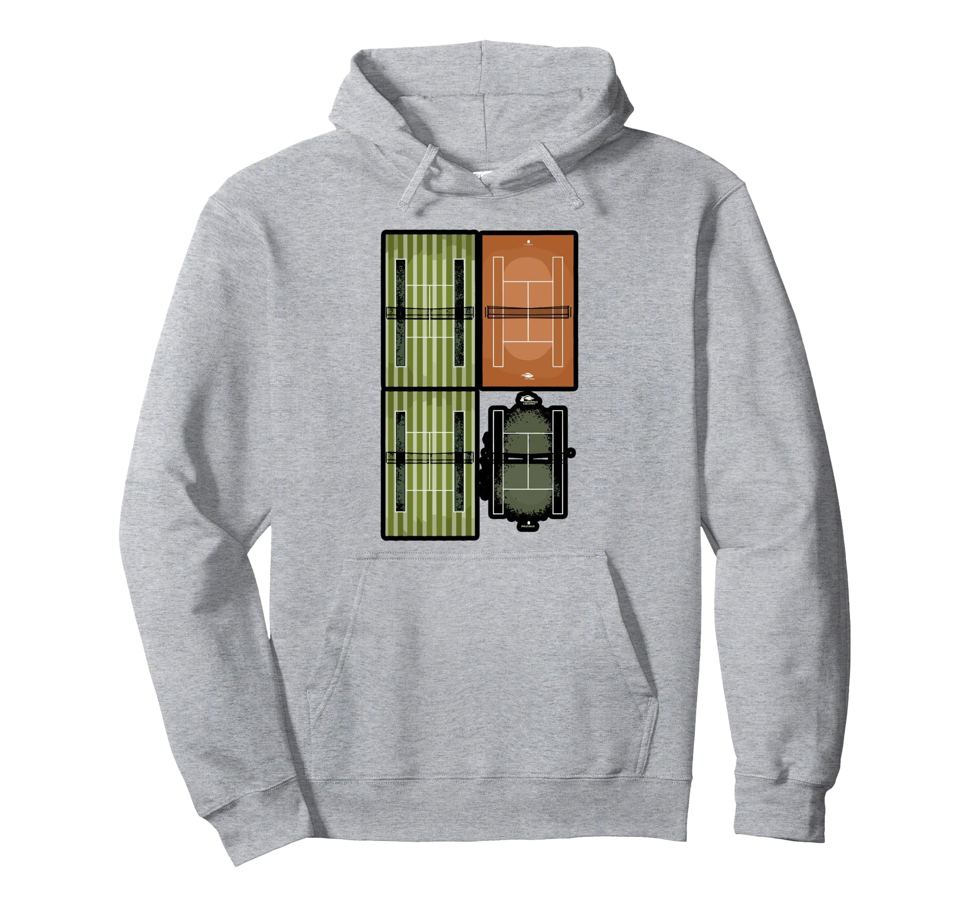 Grand Slam City Tennis Court Hoodie - Custom Art Print Unisex - T-Shirt, Sweatshirt, Hoodie