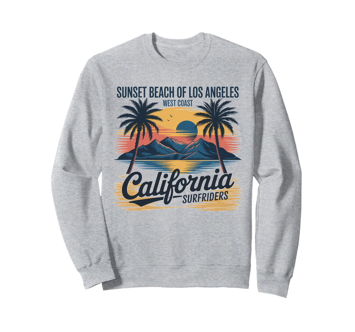 Vibes California Beach Ocean West Sweatshirt - Graphic Print Men Women - T-Shirt, Sweatshirt, Hoodie