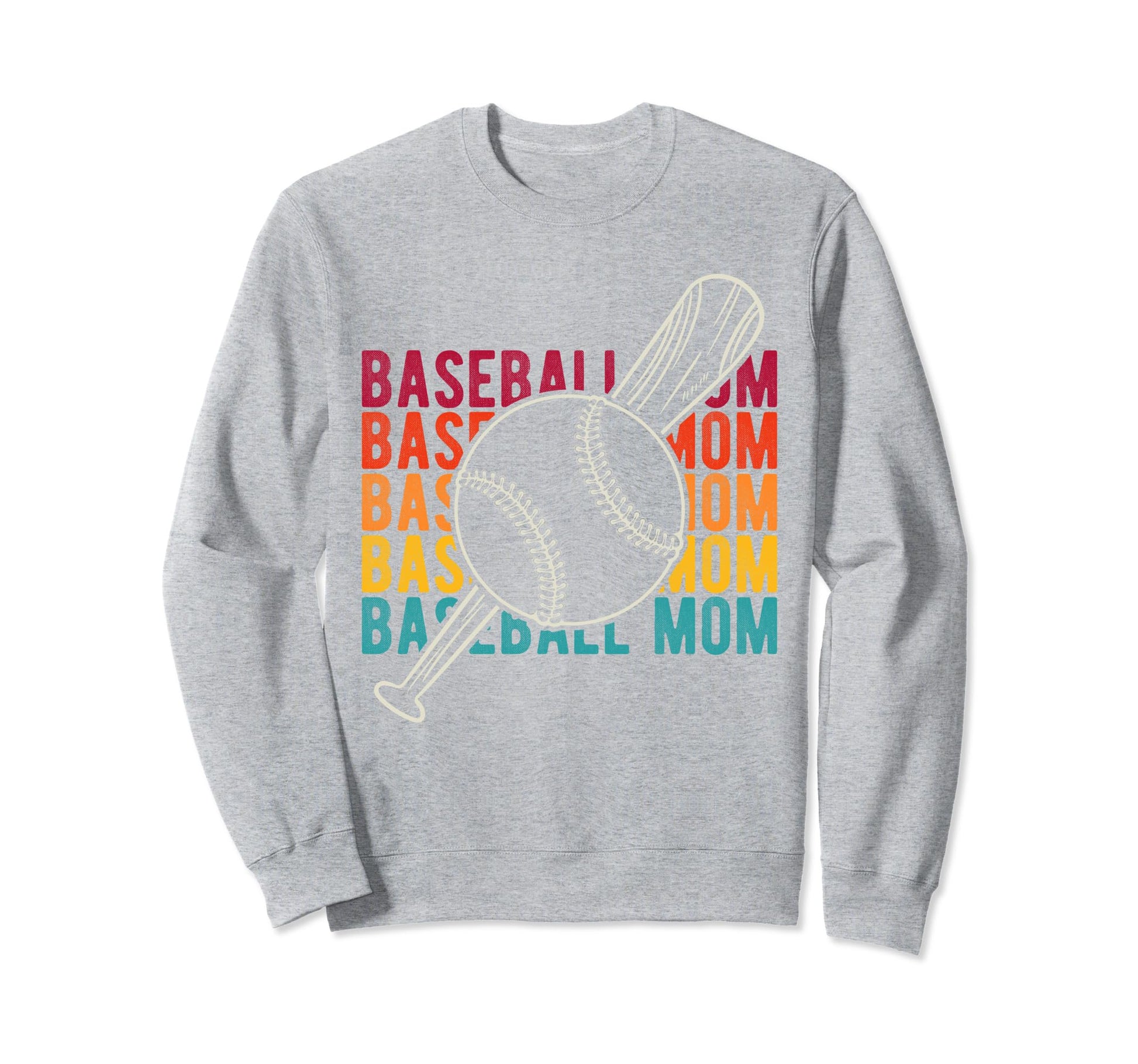 Baseball Mom Mothers Day Homerun Sweatshirt - Custom Art Print for Adults - T-Shirt, Sweatshirt, Hoodie