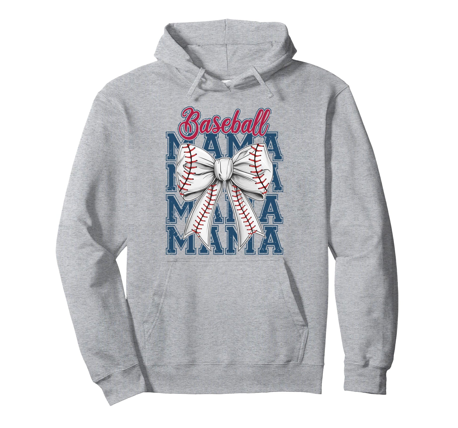 Baseball Coquette Mama Coquette Bow Hoodie - Fun Novelty Design Men Women - T-Shirt, Sweatshirt, Hoodie