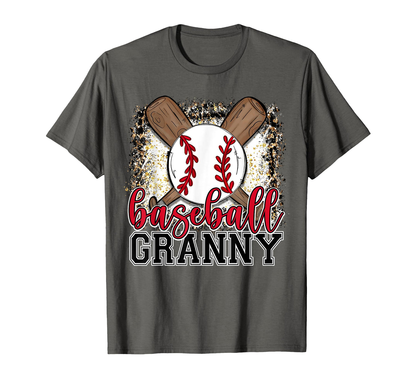 Baseball Granny Leopard Baseball T-Shirt - Fun Novelty Design Men Women - T-Shirt, Sweatshirt, Hoodie
