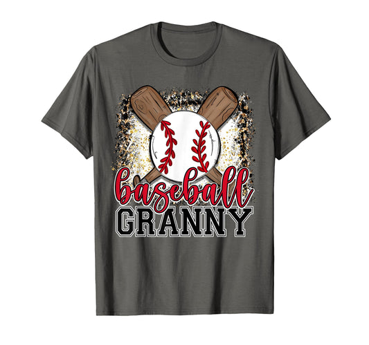 Baseball Granny Leopard Baseball T-Shirt - Fun Novelty Design Men Women - T-Shirt, Sweatshirt, Hoodie