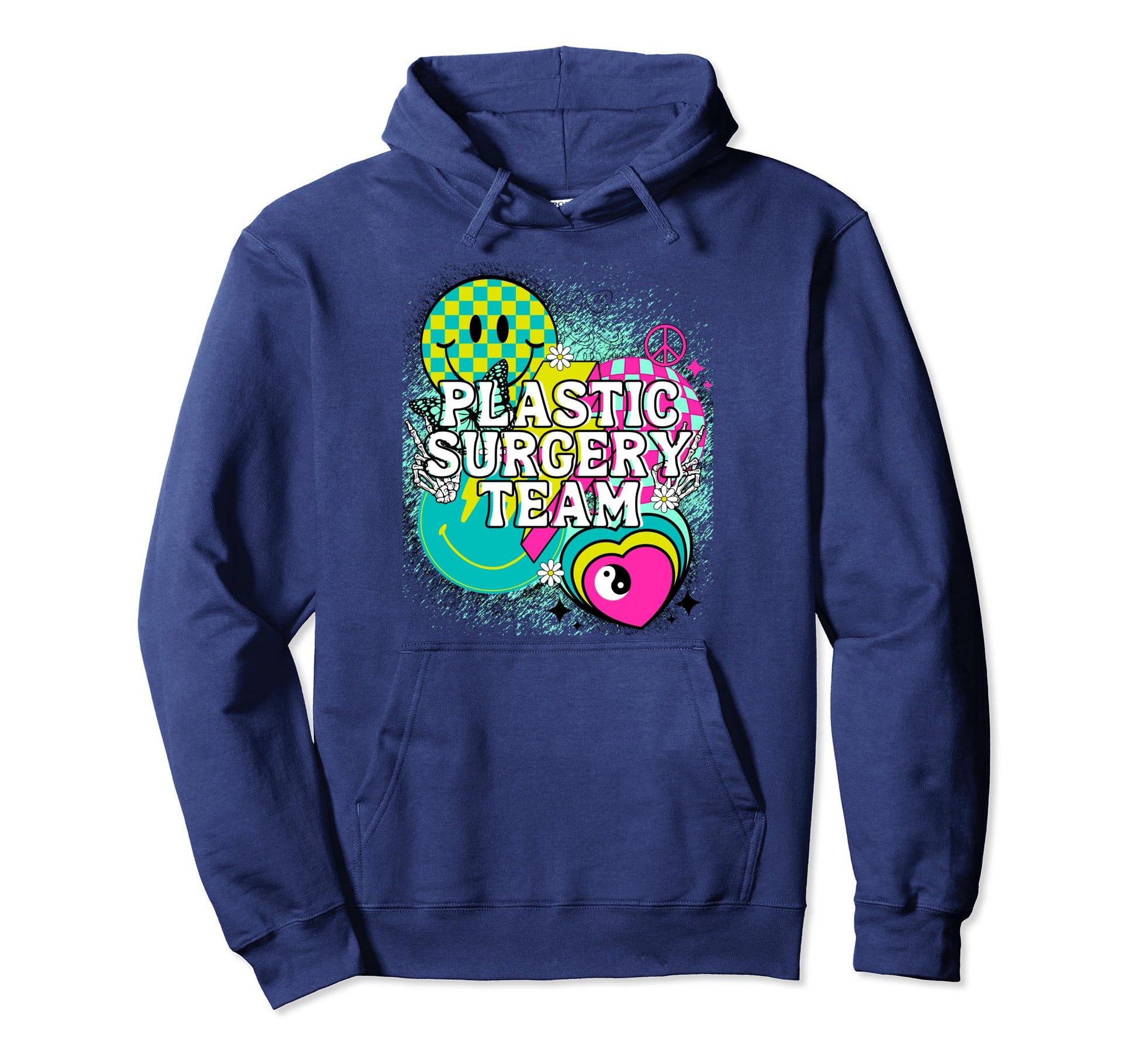 Plastic Surgery Team Nurse Happy Y2K Hoodie - Aesthetic Graphic Unisex - T-Shirt, Sweatshirt, Hoodie