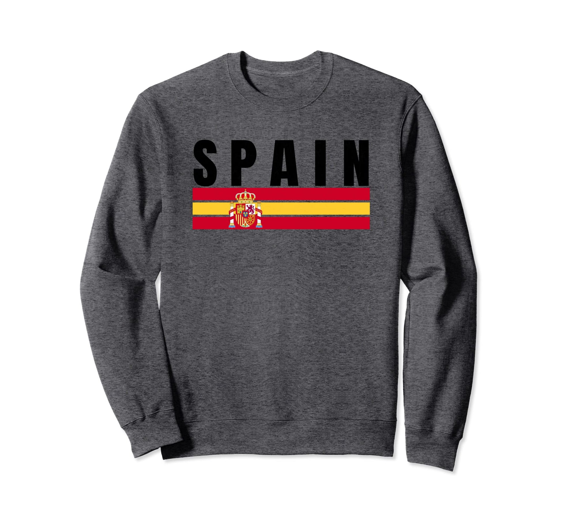 Spain Red Yellow Striped Spain Fan Sweatshirt - Fun Novelty Design Unisex - T-Shirt, Sweatshirt, Hoodie