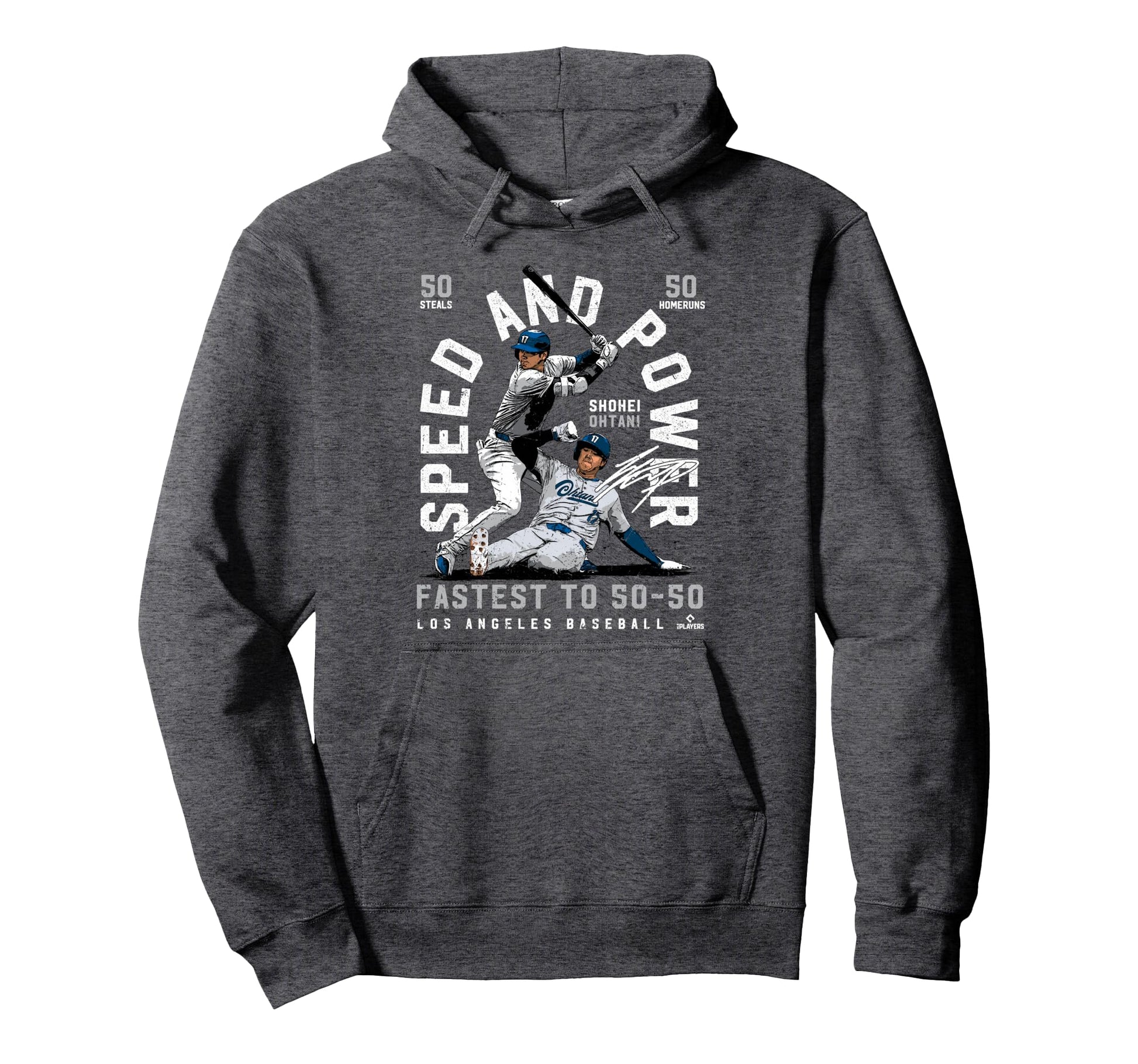 Shohei Ohtani Speed Power 50 50 Los Hoodie - Custom Art Print Unisex - T-Shirt, Sweatshirt, Hoodie