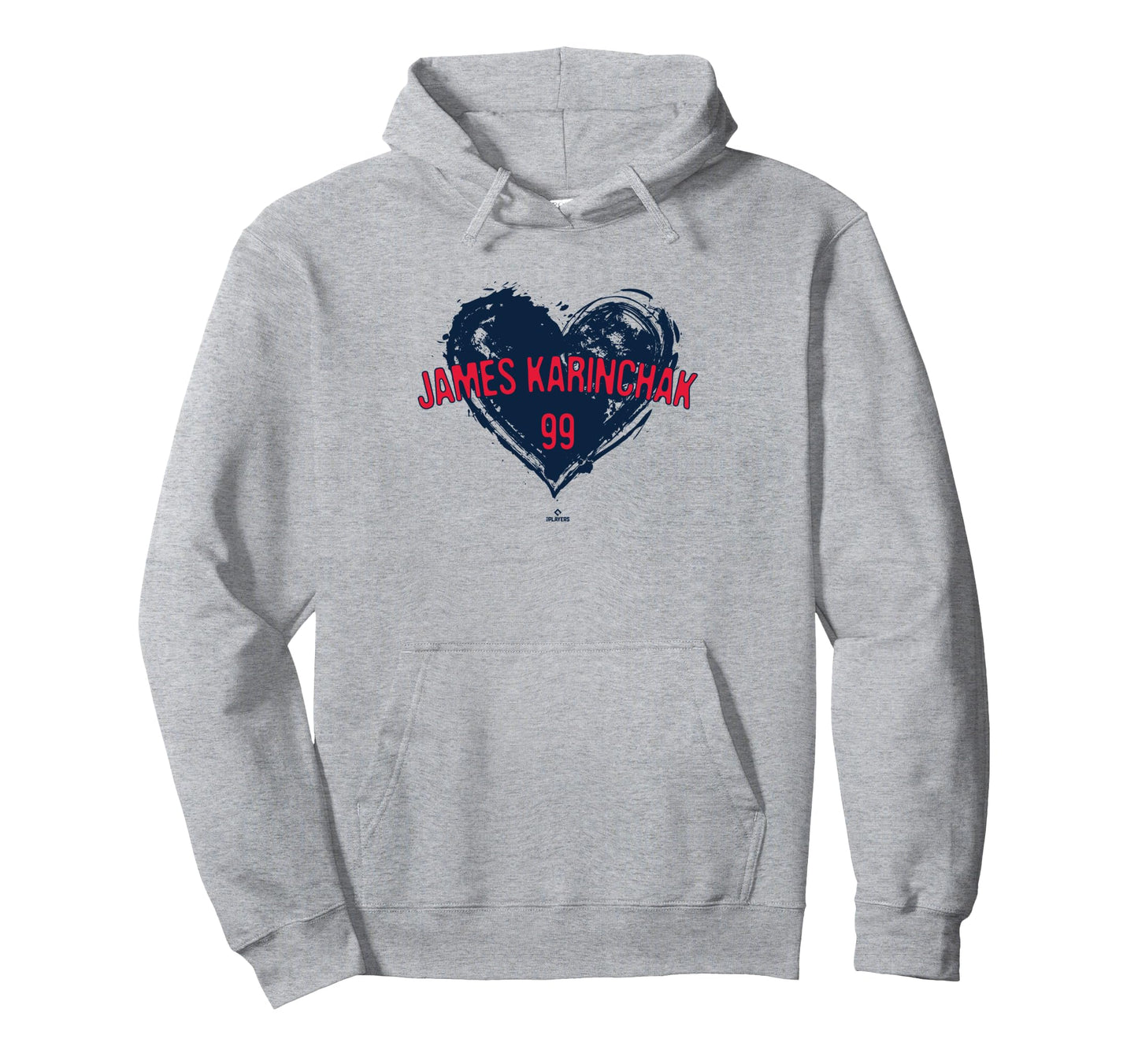 Distressed Heart James Karinchak Cleveland Hoodie - Trendy Graphic Unisex - T-Shirt, Sweatshirt, Hoodie