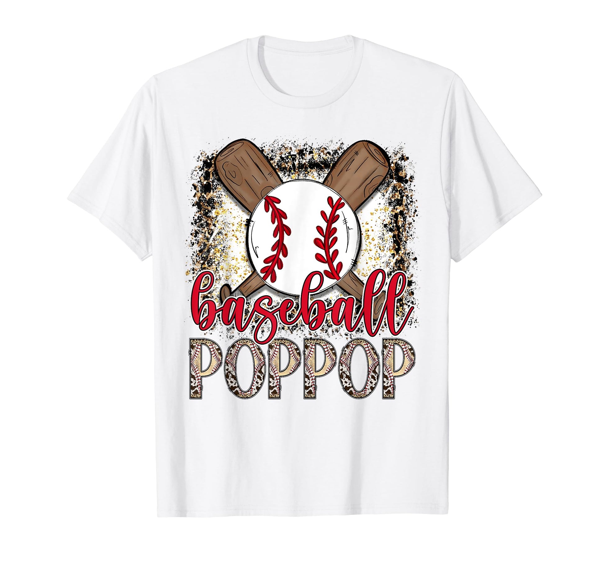 Baseball Poppop Leopard Proud Ball T-Shirt - Fun Novelty Design Men Women - T-Shirt, Sweatshirt, Hoodie