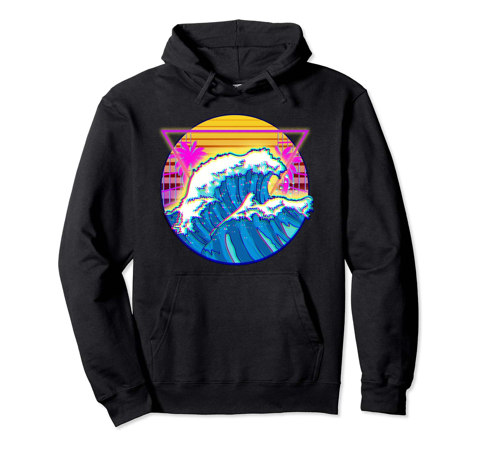 Aesthetic Vaporwave Waves 1980S And Hoodie - Minimalist Print for Adults - T-Shirt, Sweatshirt, Hoodie