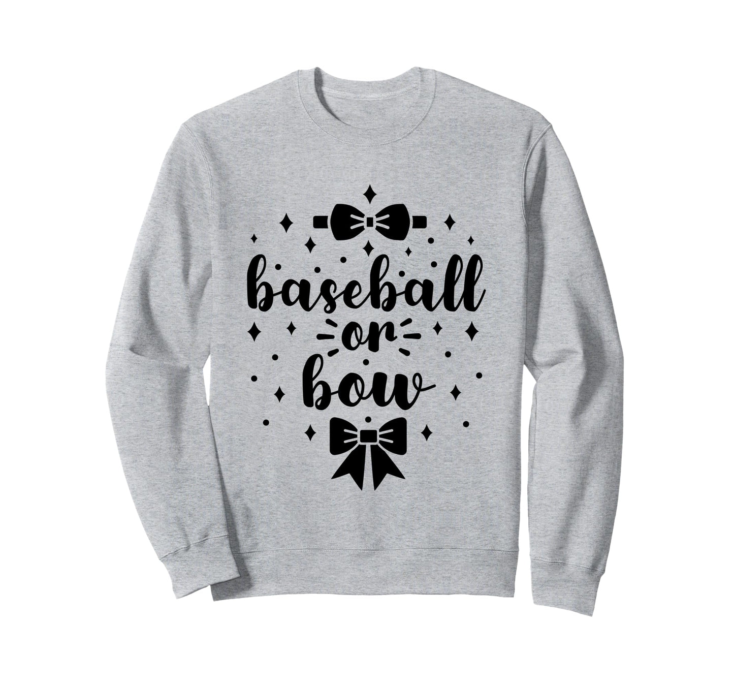 Baseball Or Bow Gender Reveal Sweatshirt - Casual Everyday Wear Men Women - T-Shirt, Sweatshirt, Hoodie