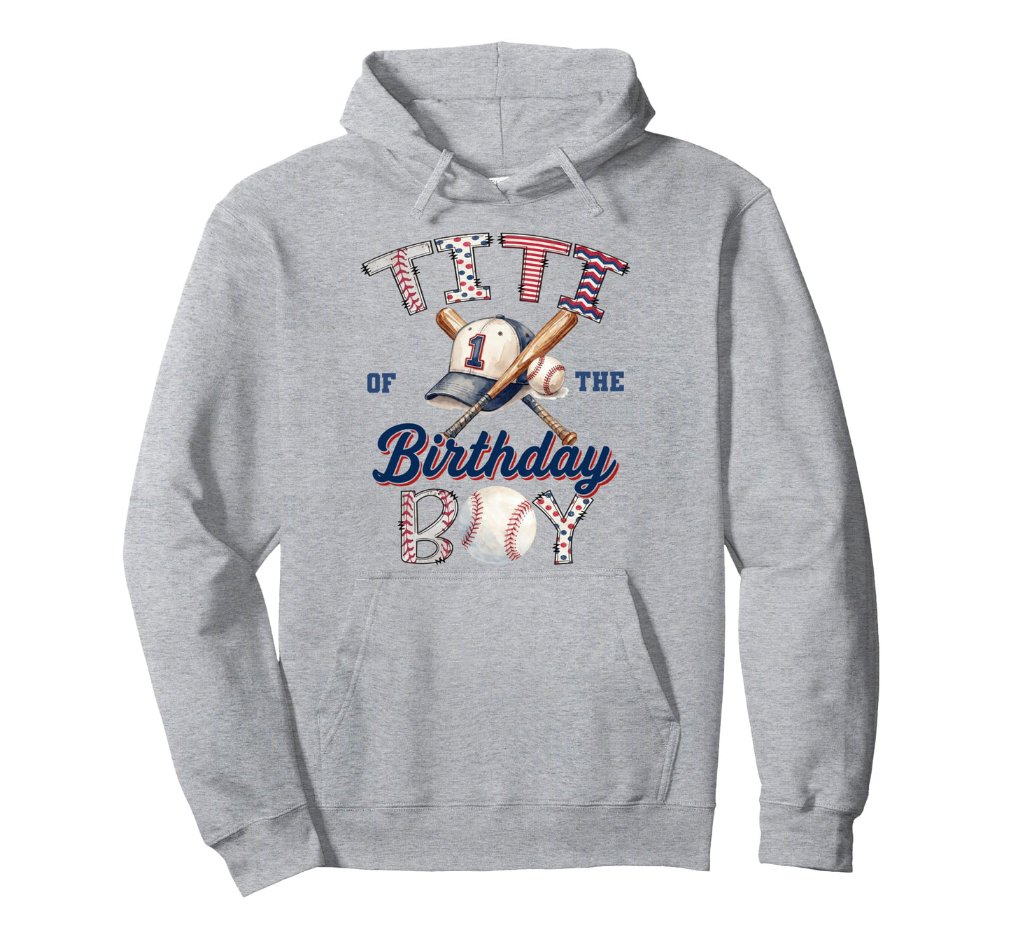 Titi Birthday Baseball Party Family Hoodie - Custom Art Print for Adults - T-Shirt, Sweatshirt, Hoodie
