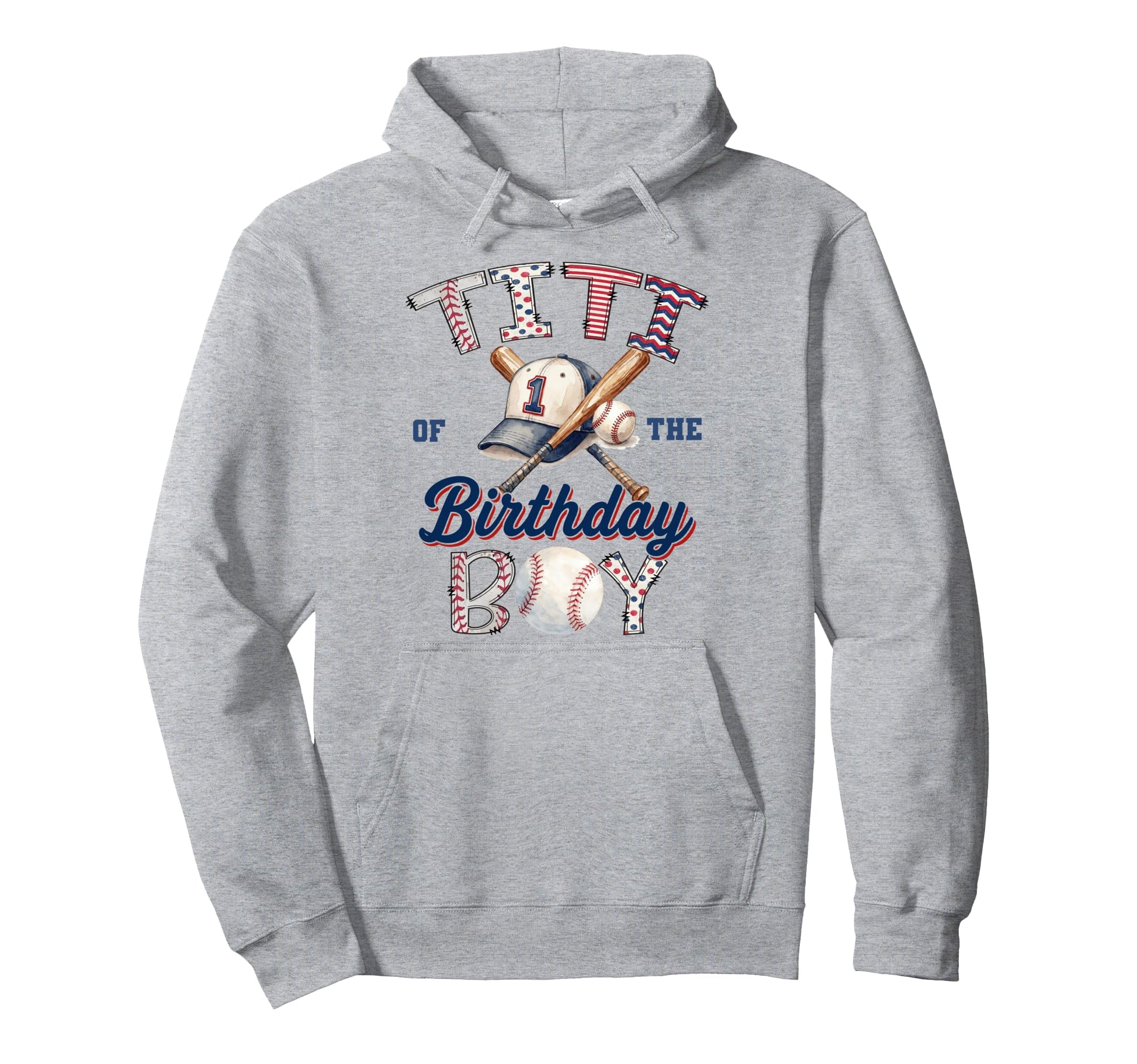 Titi Birthday Baseball Party Family Hoodie - Custom Art Print for Adults - T-Shirt, Sweatshirt, Hoodie