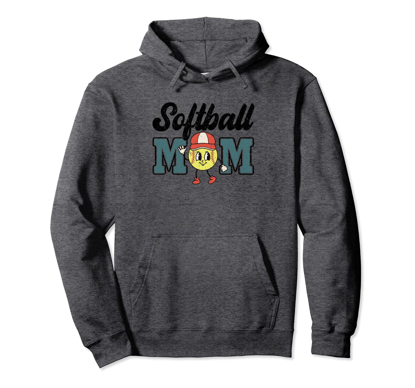 Softball Mom Leopard Funny Softball Hoodie - Streetwear Style Men Women - T-Shirt, Sweatshirt, Hoodie