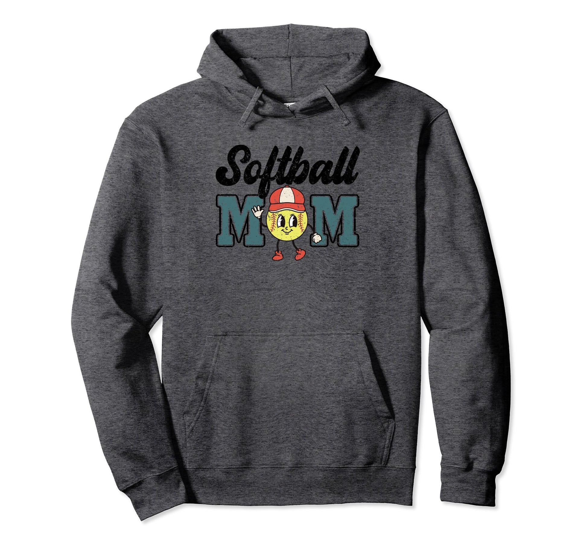 Softball Mom Leopard Funny Softball Hoodie - Streetwear Style Men Women - T-Shirt, Sweatshirt, Hoodie