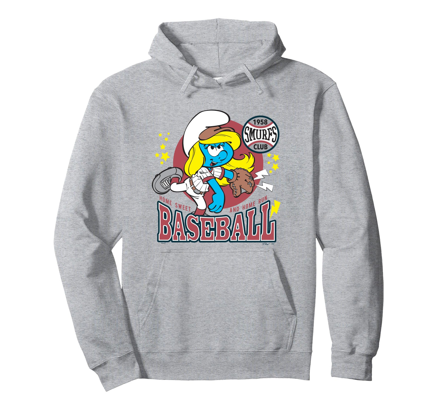 Smurfs Baseball Home Sweet And Home Hoodie - Fun Novelty Design Men Women - T-Shirt, Sweatshirt, Hoodie