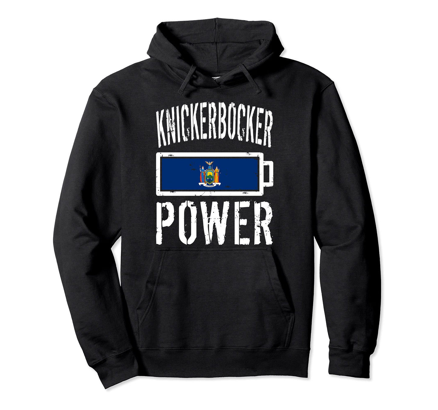 New York Flag Knickerbocker Power Hoodie - Fun Novelty Design Unisex - T-Shirt, Sweatshirt, Hoodie