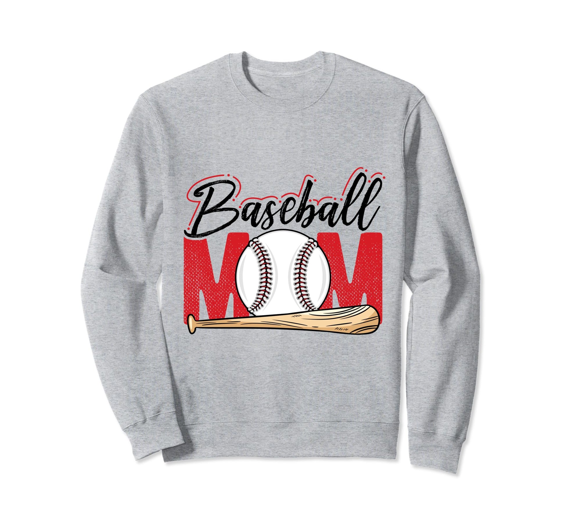 Baseball Mom Mothers Day Homerun Sweatshirt - Casual Everyday Wear Unisex - T-Shirt, Sweatshirt, Hoodie