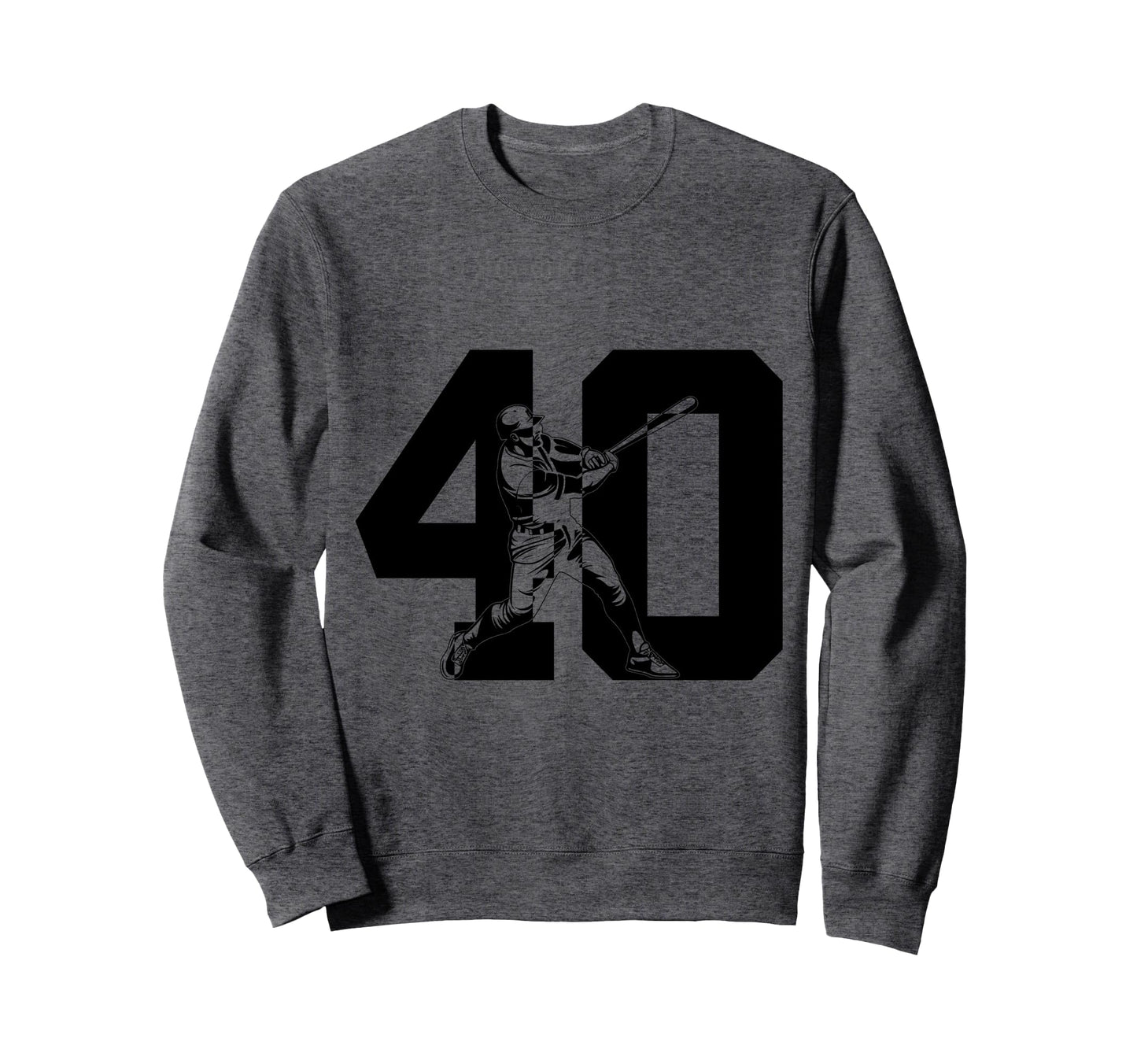 Number 40 Years Baseball 40Th Sweatshirt - Streetwear Style Men Women - T-Shirt, Sweatshirt, Hoodie