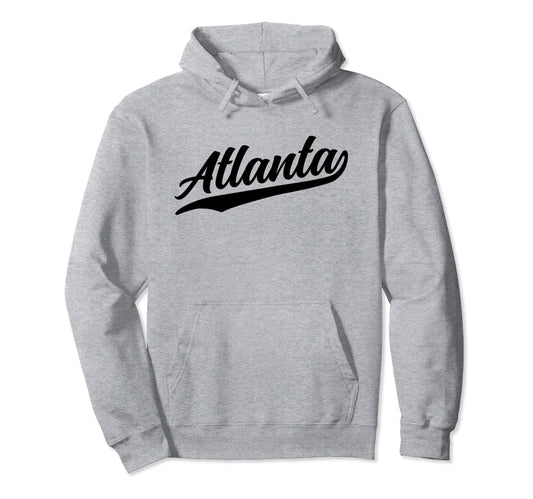 Atlanta Georgia 1970S Swoosh Hoodie - Graphic Print for Adults - T-Shirt, Sweatshirt, Hoodie