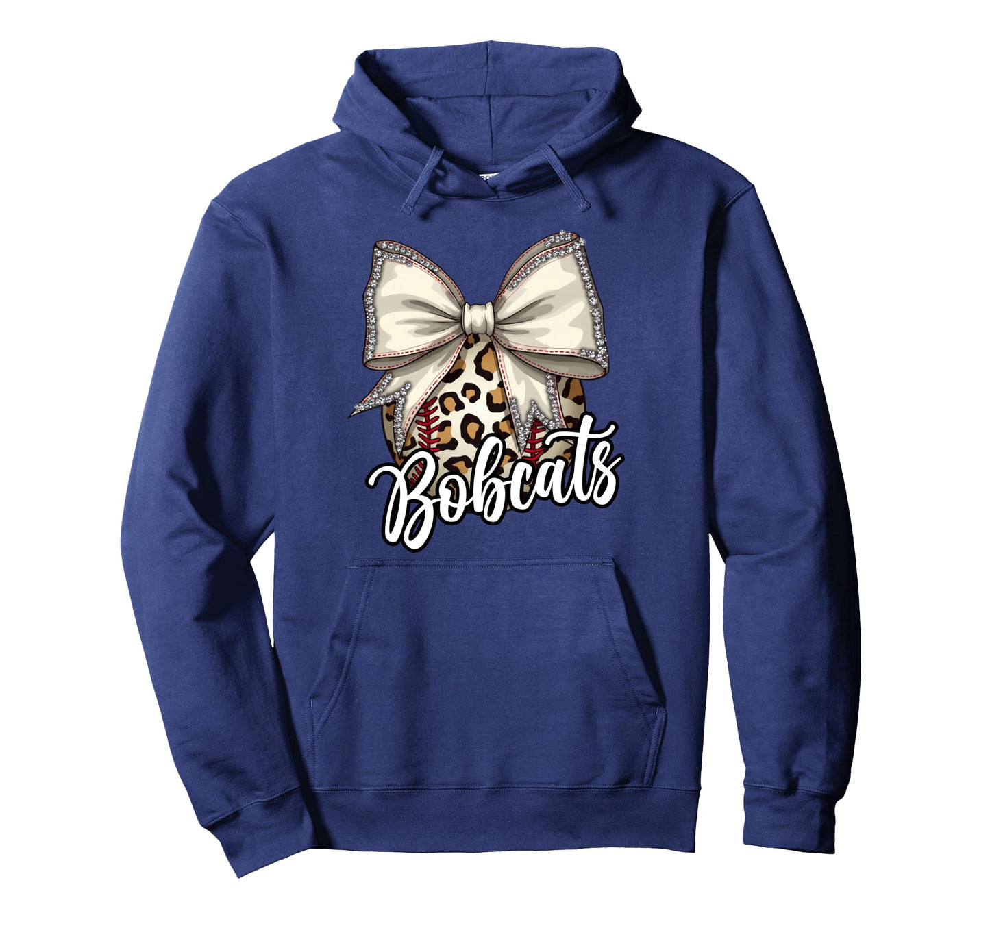 Bobcats Baseball Mom Leopard Hoodie - Casual Everyday Wear Men Women - T-Shirt, Sweatshirt, Hoodie
