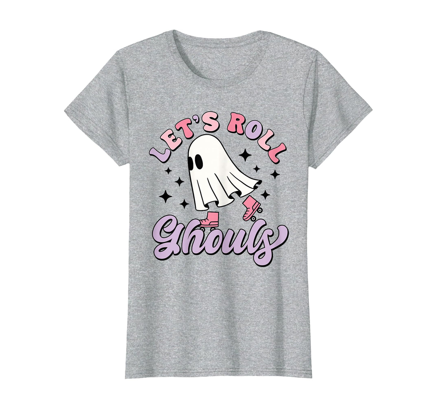 Halloween Ghost Lets Roll Ghouls Roller T-Shirt - Graphic Print Unisex - T-Shirt, Sweatshirt, Hoodie