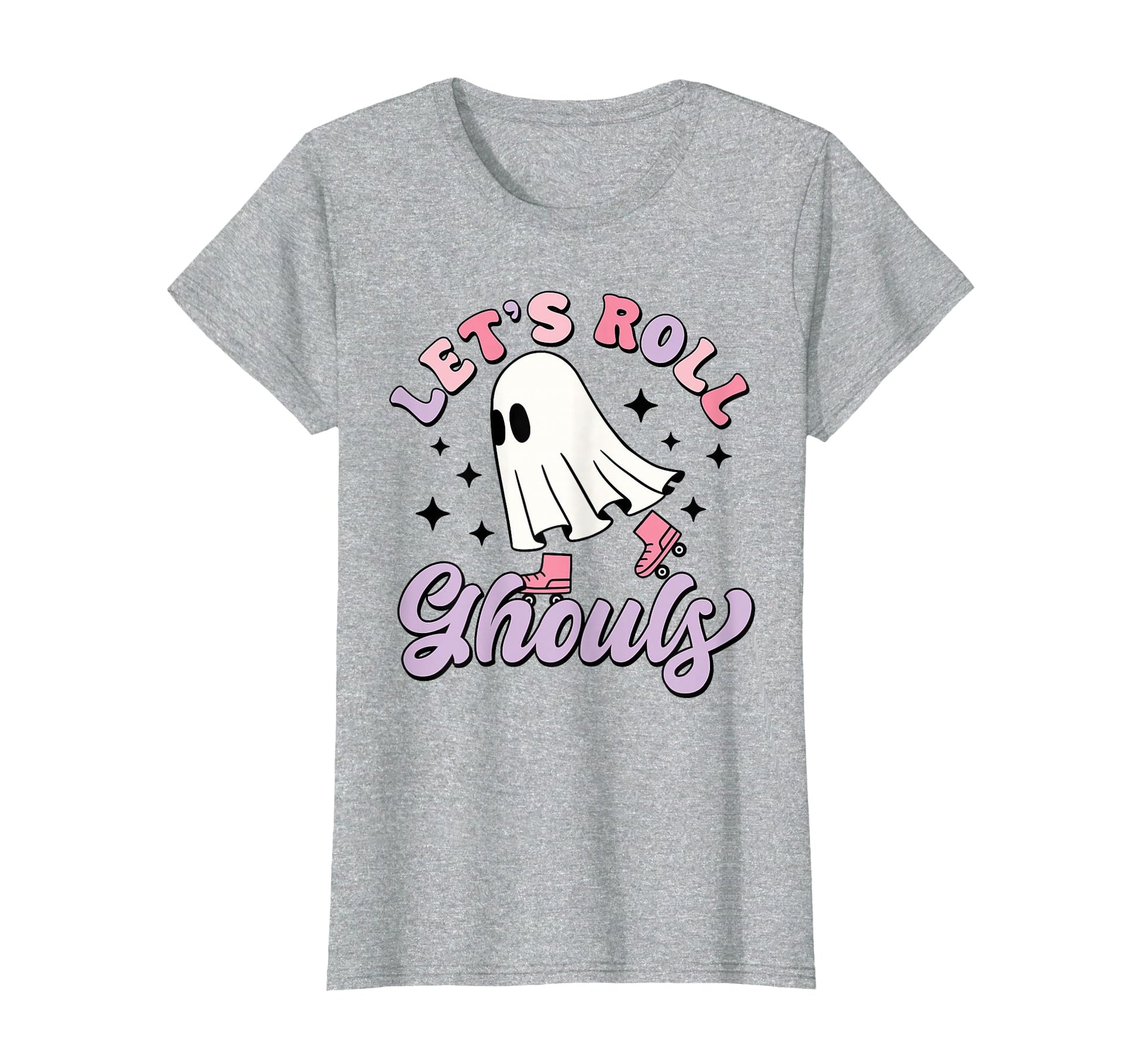 Halloween Ghost Lets Roll Ghouls Roller T-Shirt - Graphic Print Unisex - T-Shirt, Sweatshirt, Hoodie