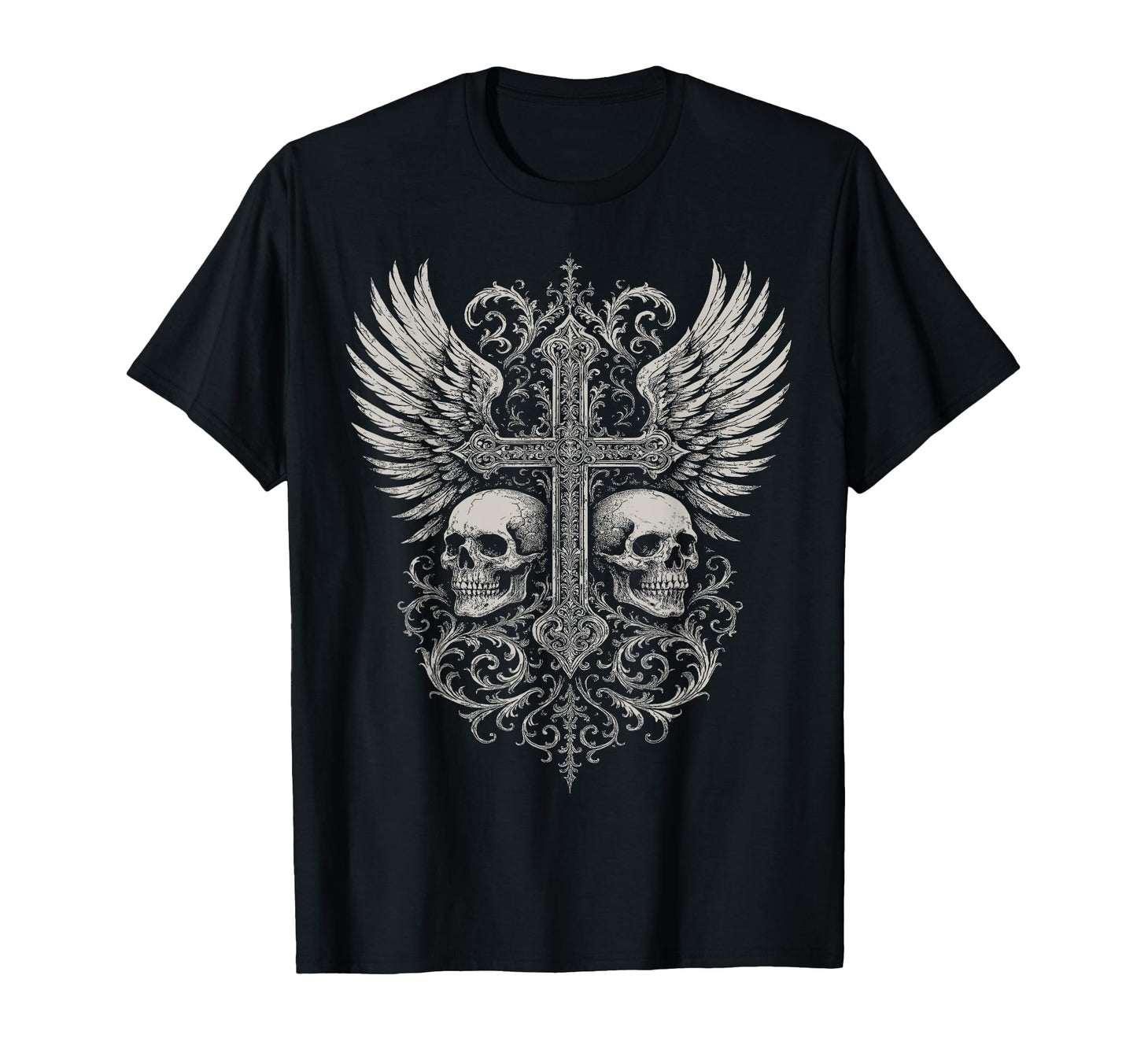 Gothic Skull Grunge Alt Aesthetic Y2K T-Shirt - Streetwear Style Men Women - T-Shirt, Sweatshirt, Hoodie