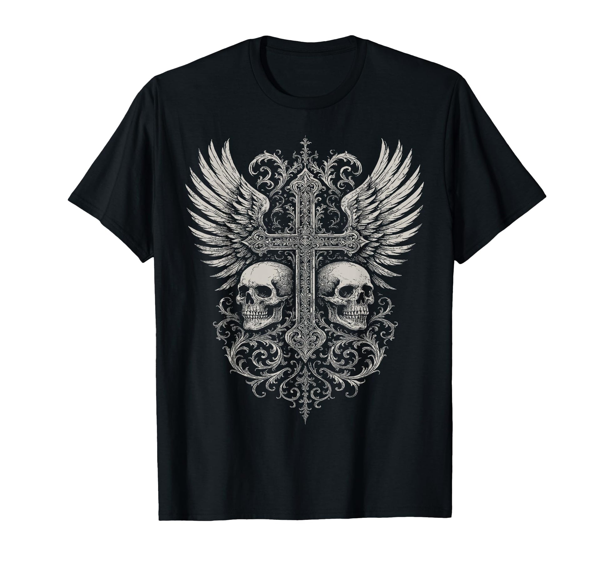 Gothic Skull Grunge Alt Aesthetic Y2K T-Shirt - Streetwear Style Men Women - T-Shirt, Sweatshirt, Hoodie