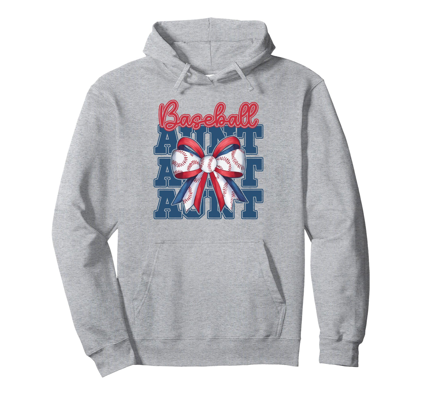 Baseball Aunt Coquette Bow Sport Auntie Hoodie - Novelty Apparel Men Women - T-Shirt, Sweatshirt, Hoodie