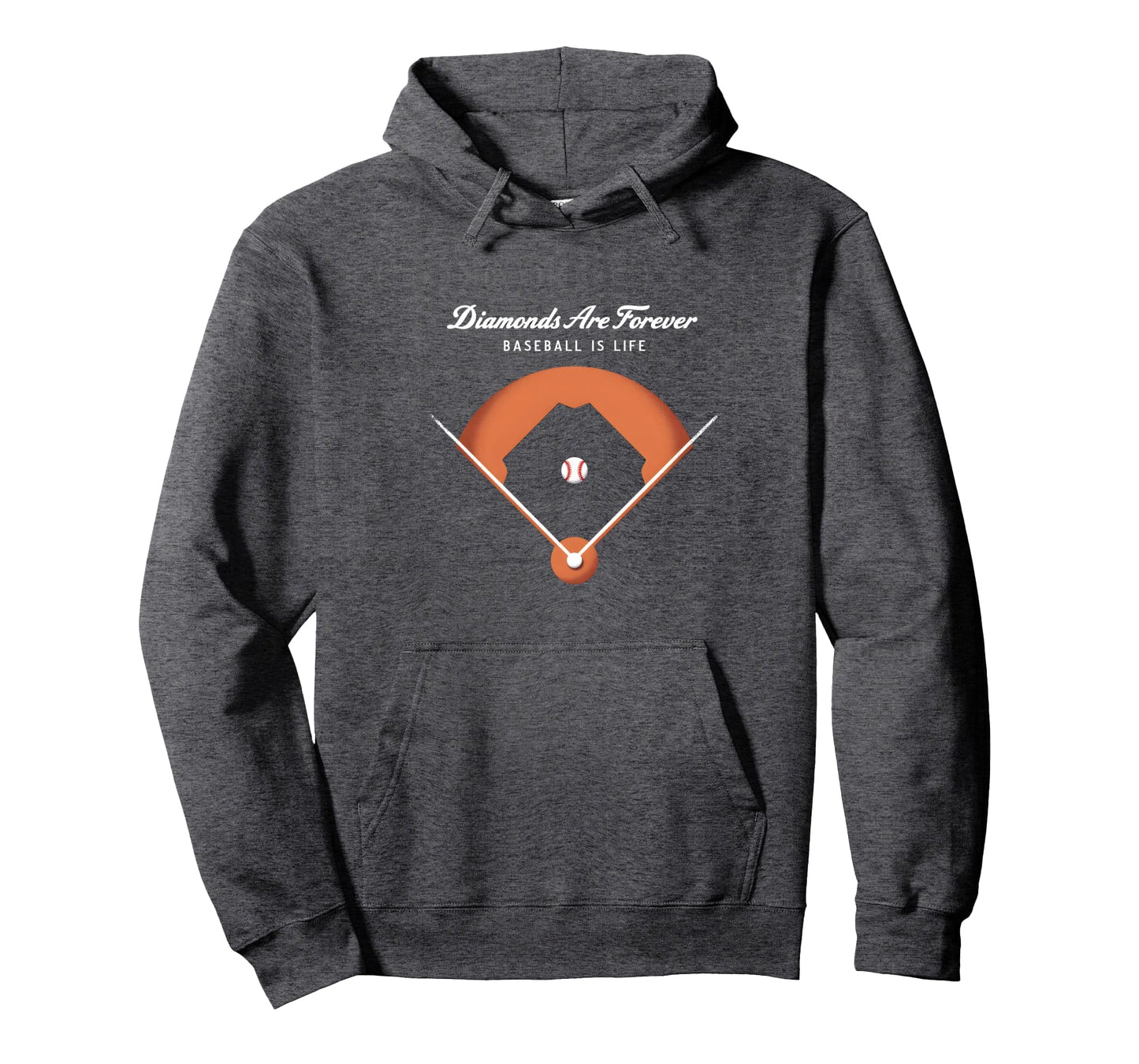 Diamonds Are Forever Baseball Is Hoodie - Casual Everyday Wear Men Women - T-Shirt, Sweatshirt, Hoodie