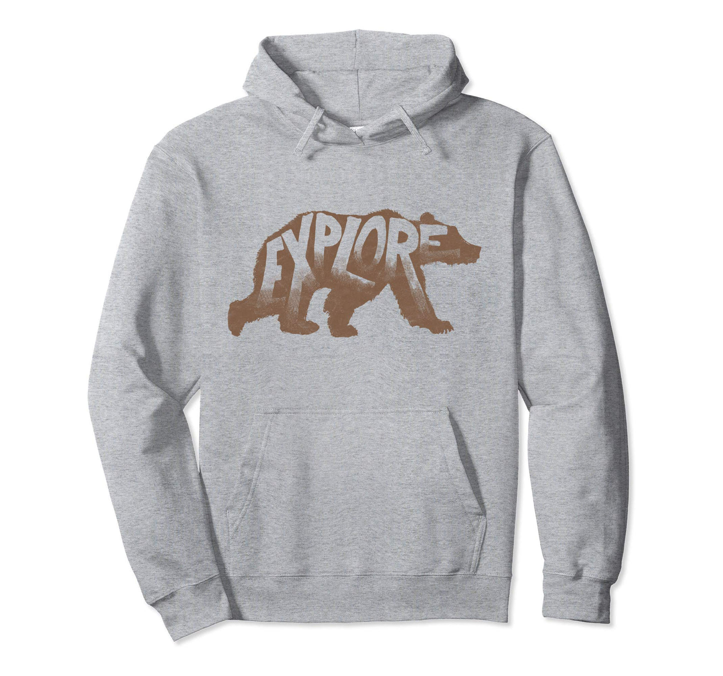 Explore Bear Typography Outdoors Hoodie - Fun Novelty Design Unisex - T-Shirt, Sweatshirt, Hoodie