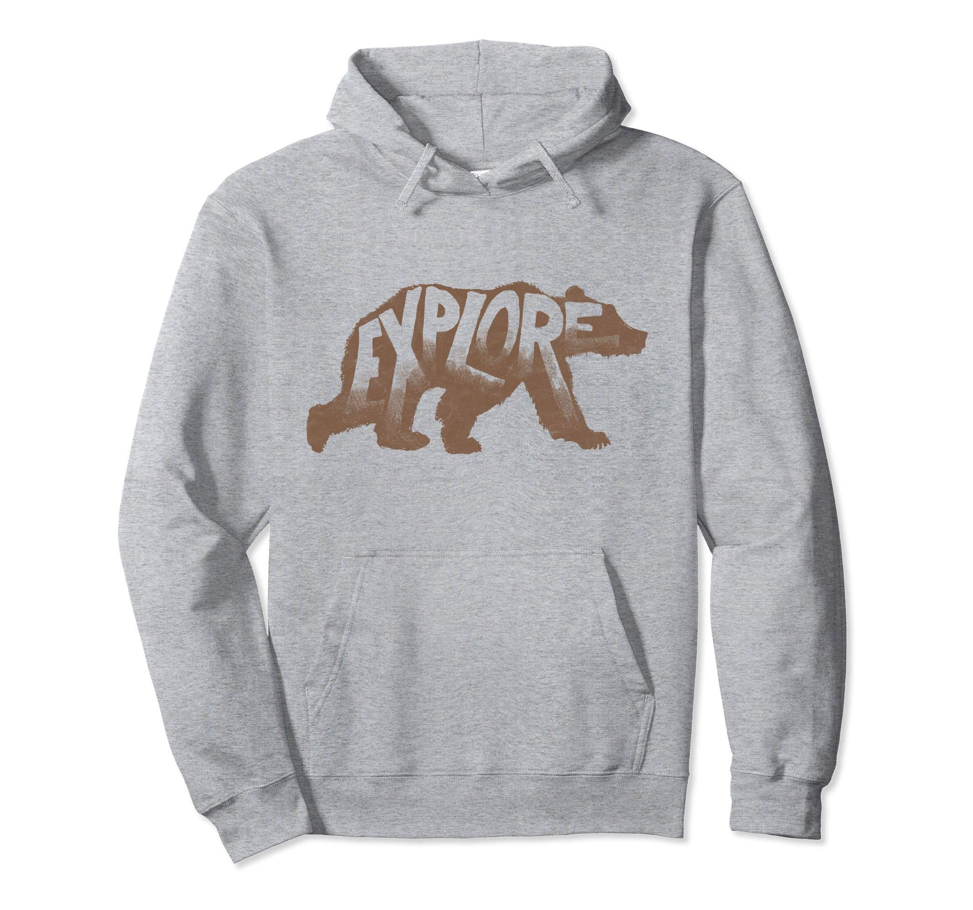 Explore Bear Typography Outdoors Hoodie - Fun Novelty Design Unisex - T-Shirt, Sweatshirt, Hoodie