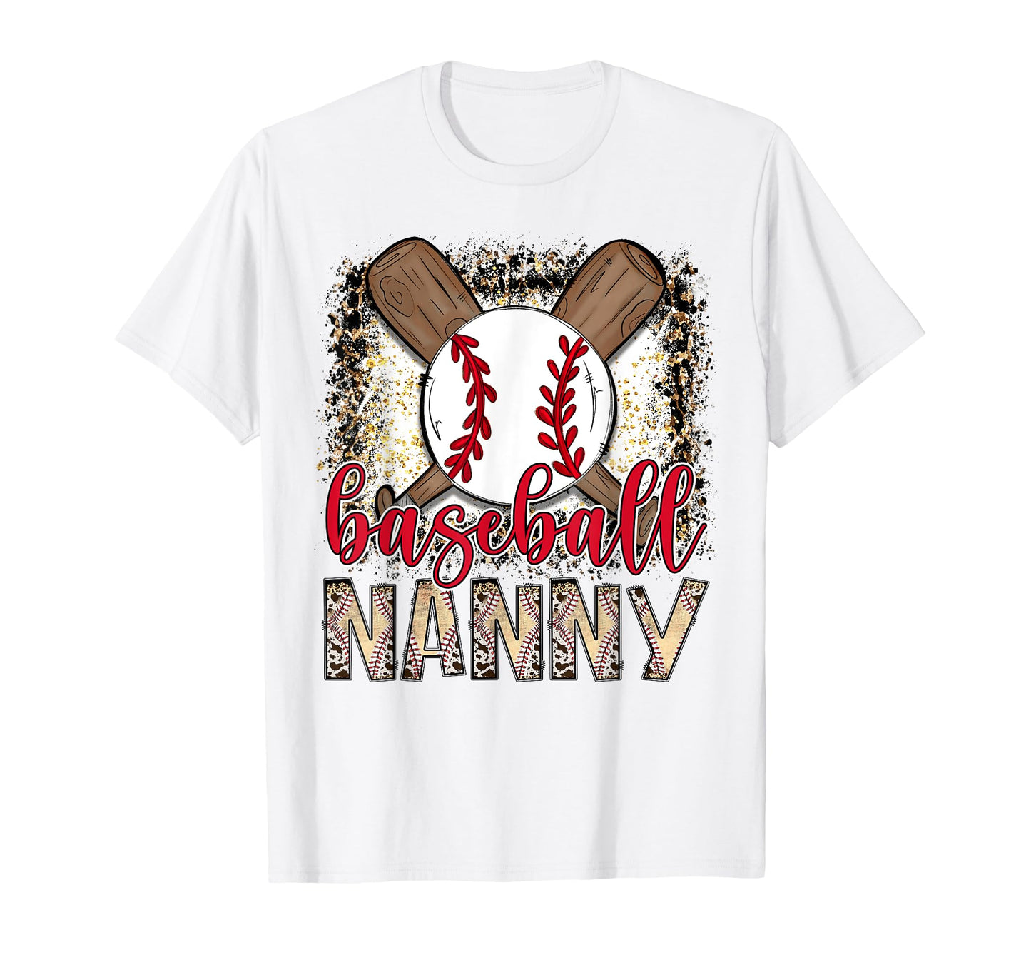 Baseball Nanny Leopard Proud Ball T-Shirt - Novelty Apparel for Adults - T-Shirt, Sweatshirt, Hoodie