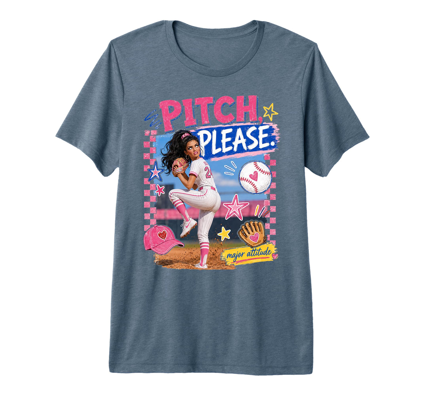Pitch Please Baseball Mom Gameday Funny T-Shirt - Aesthetic Graphic Unisex - T-Shirt, Sweatshirt, Hoodie