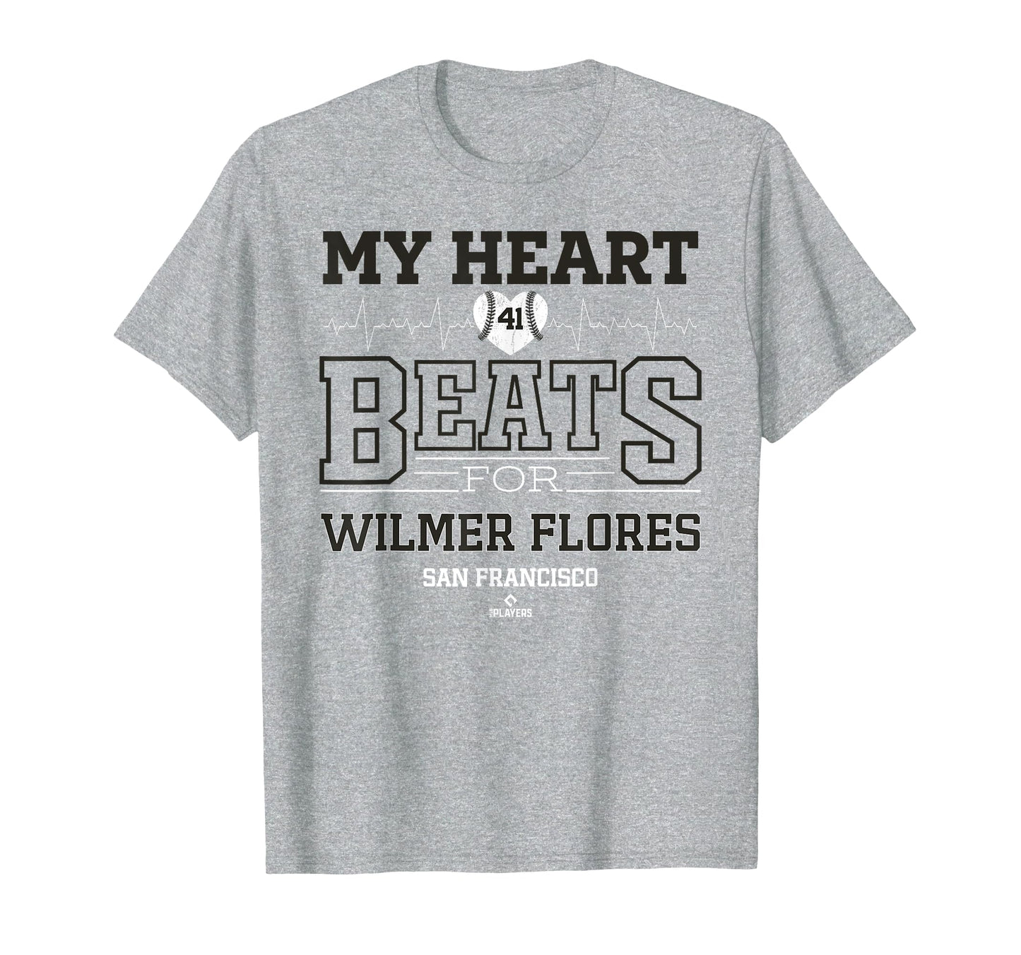 My Heart Beats Wilmer Flores San Francisco T-Shirt - Unique Graphic Unisex - T-Shirt, Sweatshirt, Hoodie