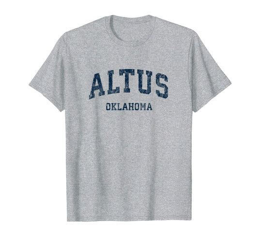 Altus Oklahoma Ok Varsity Sports Navy T-Shirt - Trendy Graphic for Adults - T-Shirt, Sweatshirt, Hoodie