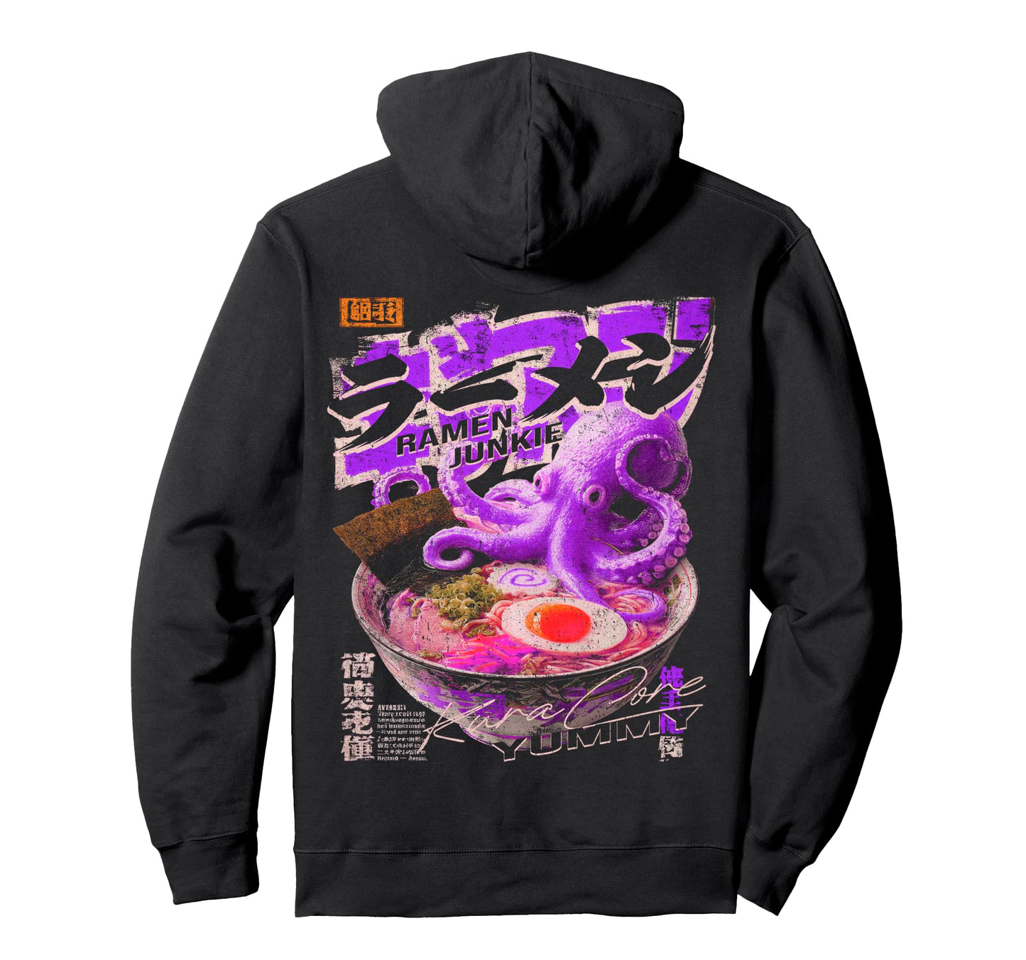 Ramen Back Japanese Streetwear Y2K Hoodie - Streetwear Style Unisex - T-Shirt, Sweatshirt, Hoodie