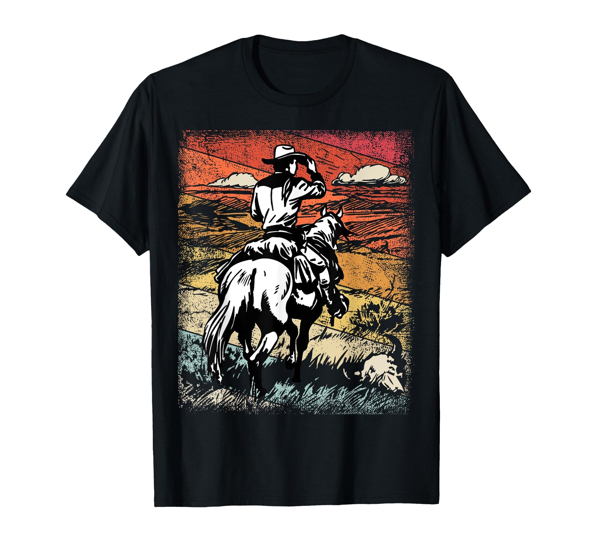 Cowboy Shirts Mens Western Riding Horse T-Shirt - Streetwear Style Unisex - T-Shirt, Sweatshirt, Hoodie