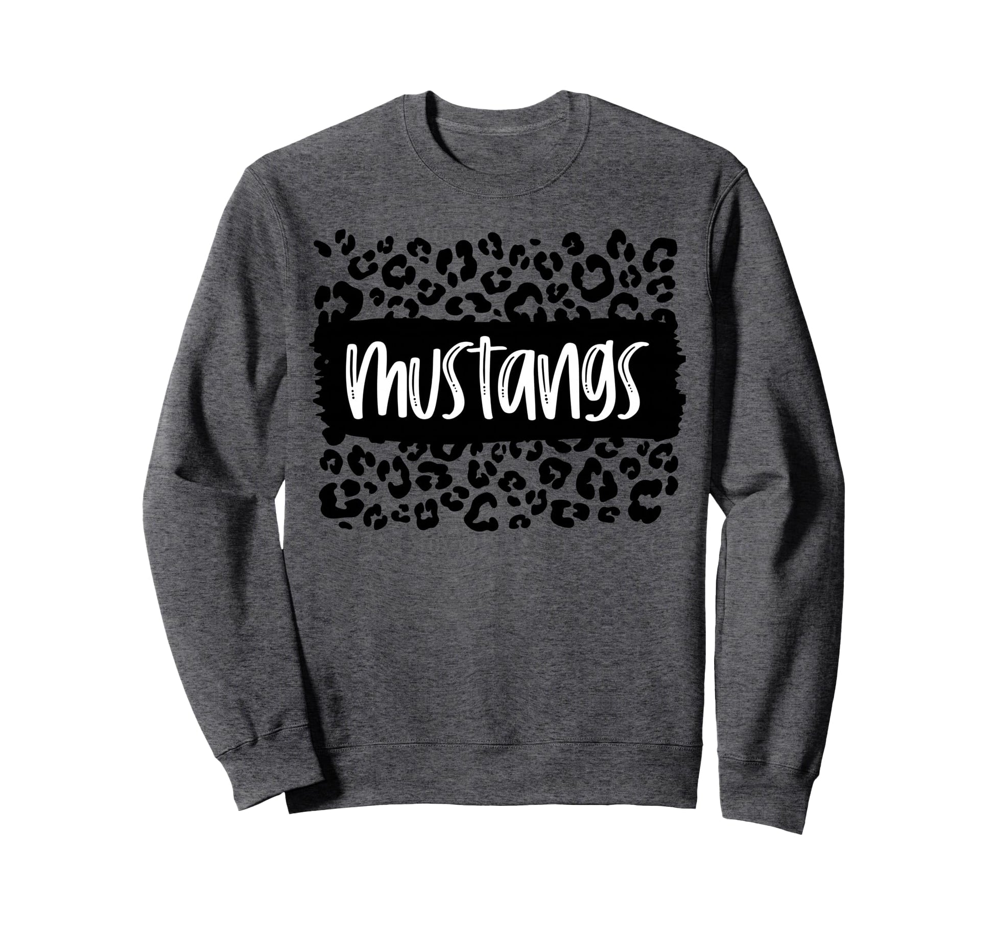 Mustangs Team Mascot School Spirit Sweatshirt - Custom Art Print Men Women - T-Shirt, Sweatshirt, Hoodie