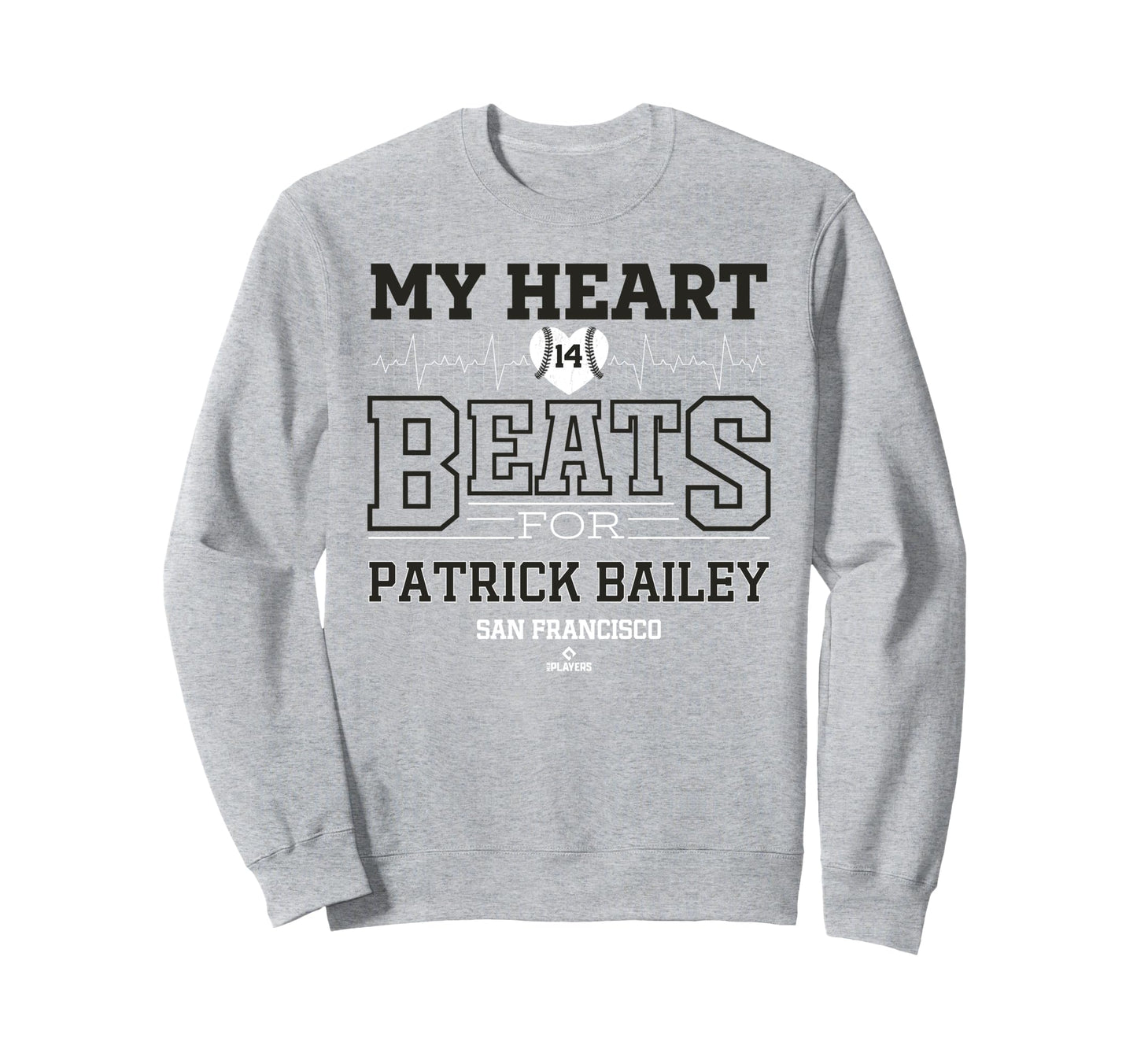 My Heart Beats Patrick Bailey San Sweatshirt - Novelty Apparel Men Women - T-Shirt, Sweatshirt, Hoodie