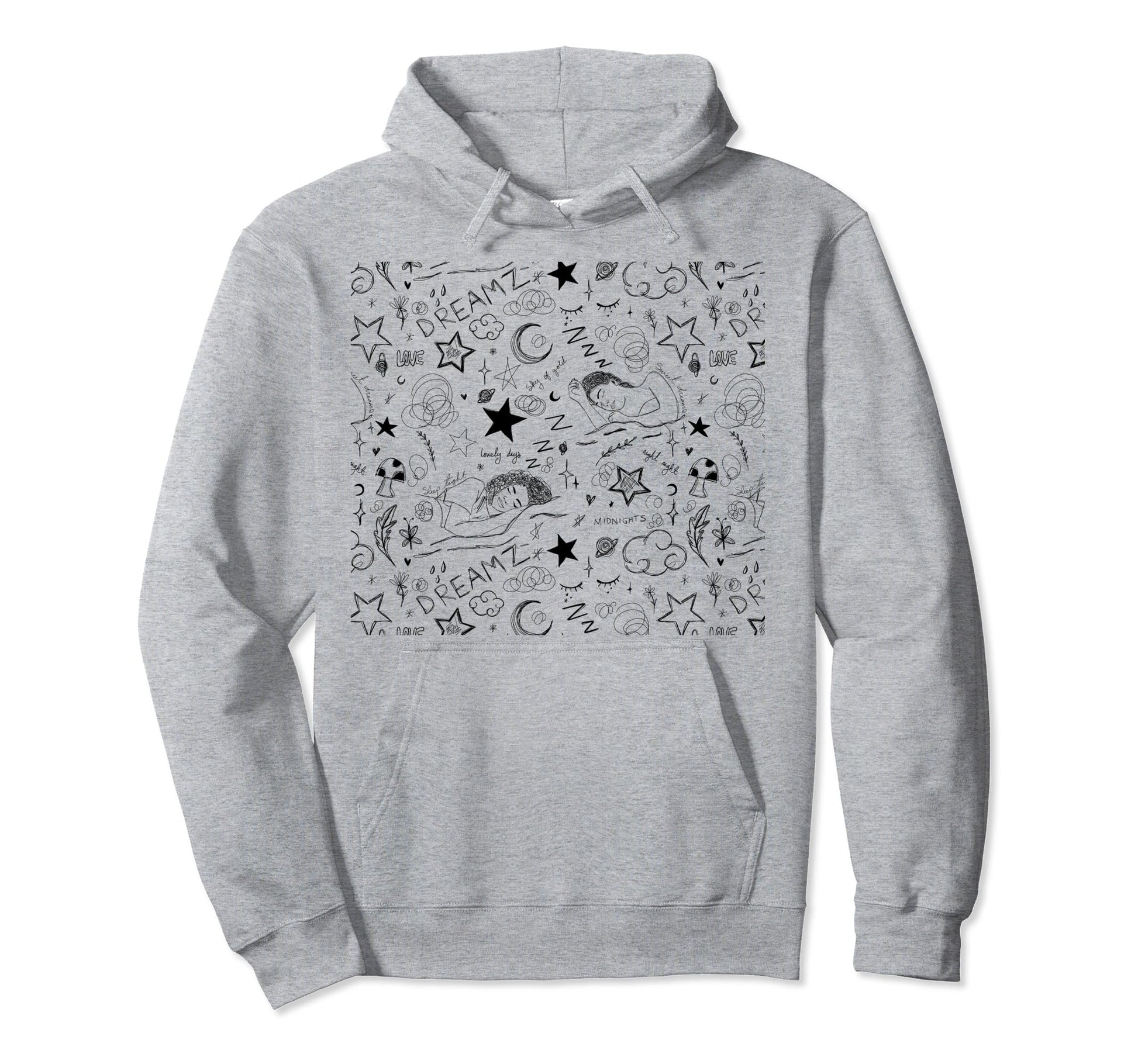 Aesthetic Minimalist Drawing Female Face Hoodie - Trendy Graphic Men Women - T-Shirt, Sweatshirt, Hoodie